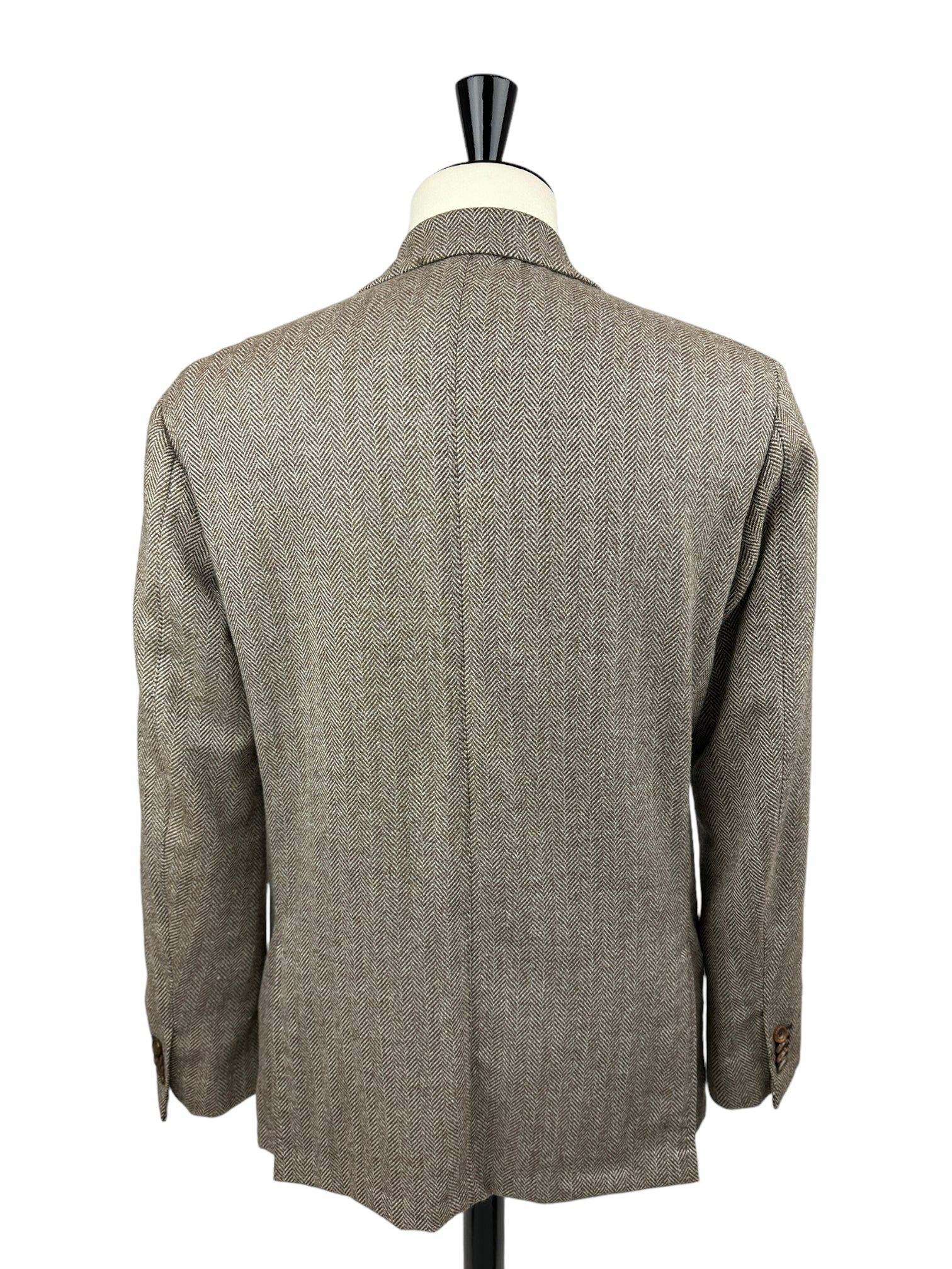 Sartorio Napoli Beige Herringbone Jacket