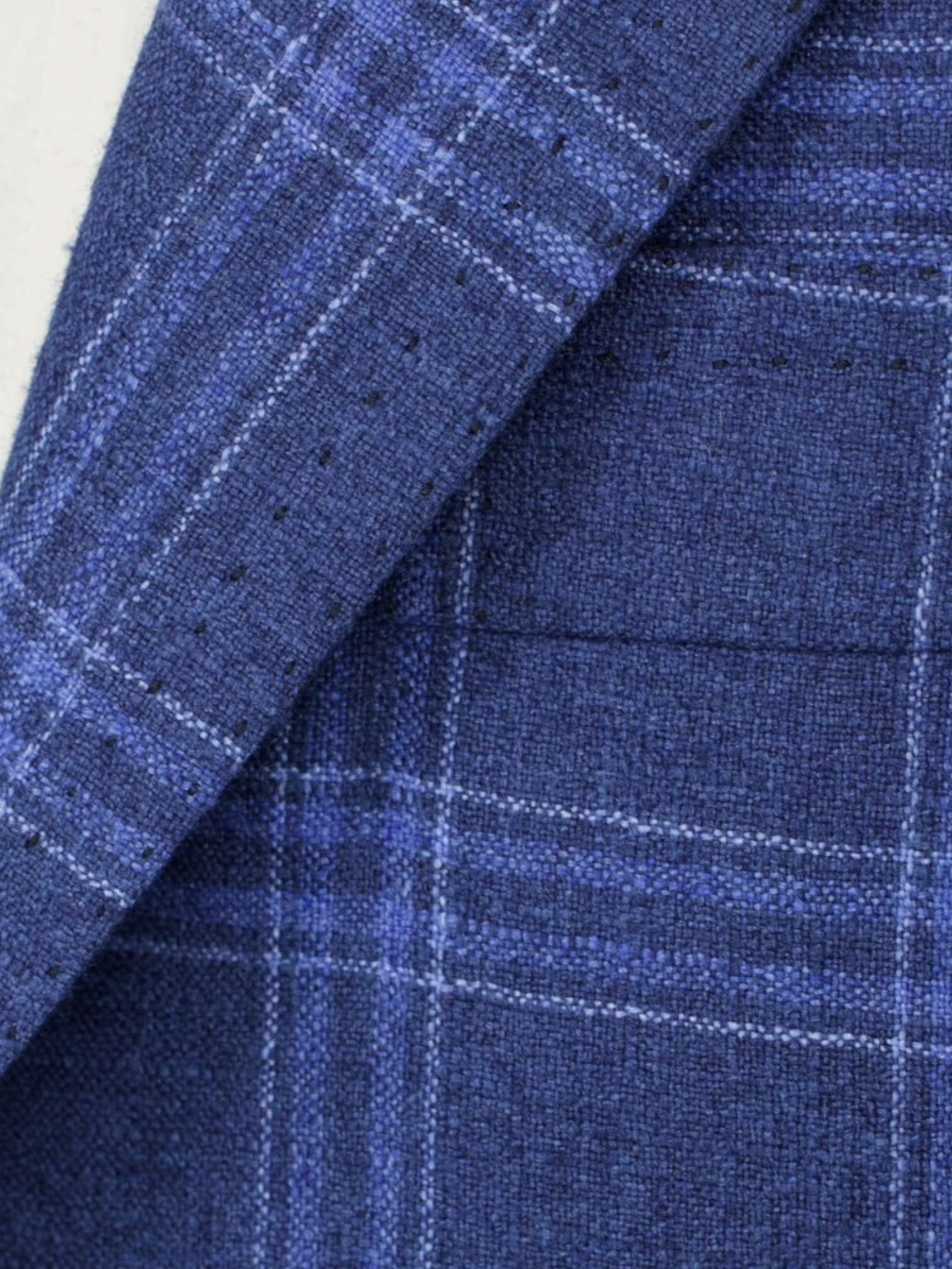 Cesare Attolini Blue Silk & Cashmere Checkered Jacket