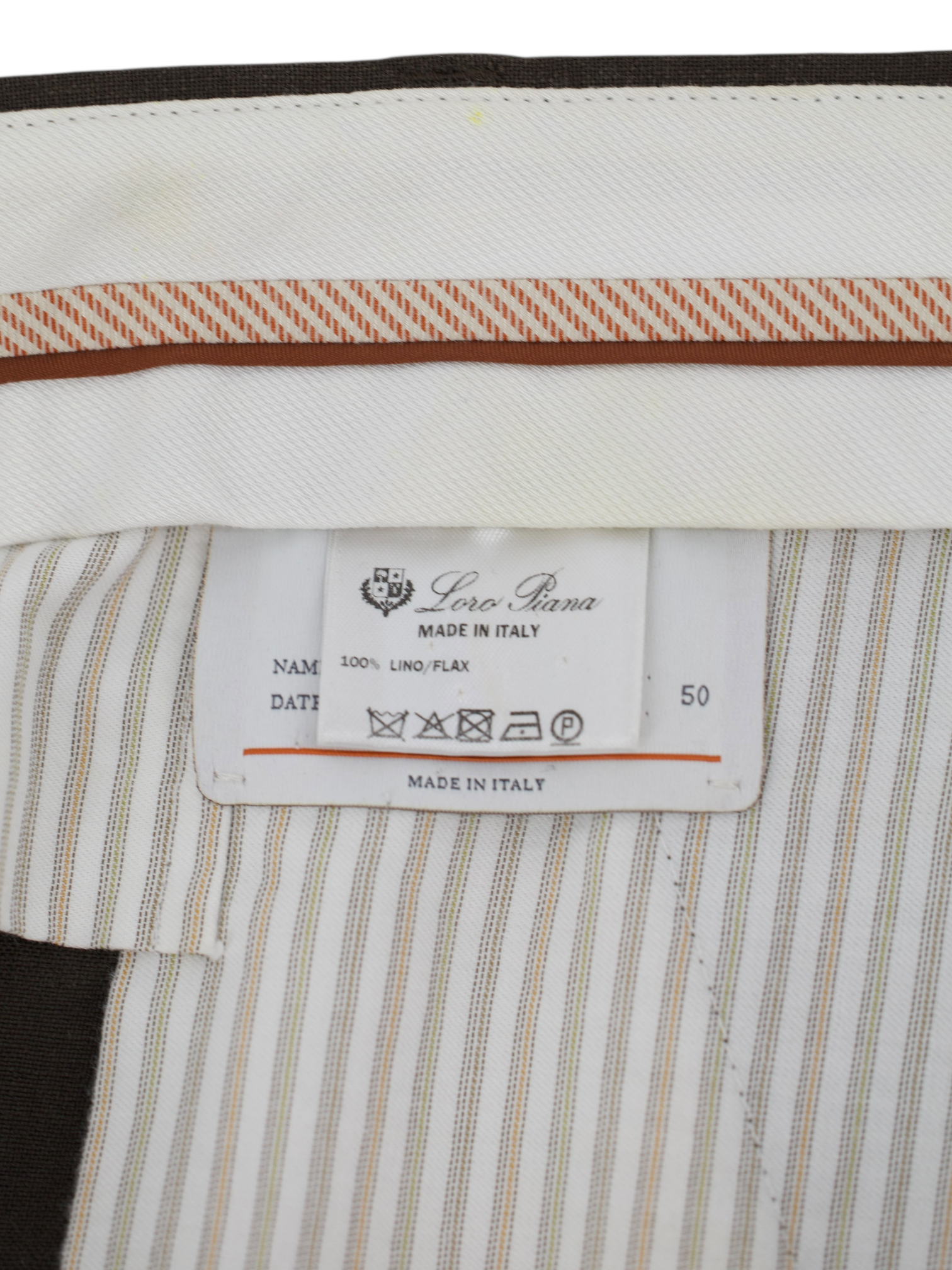 Loro Piana Chocolate Brown Pure-Linen Summer Trousers