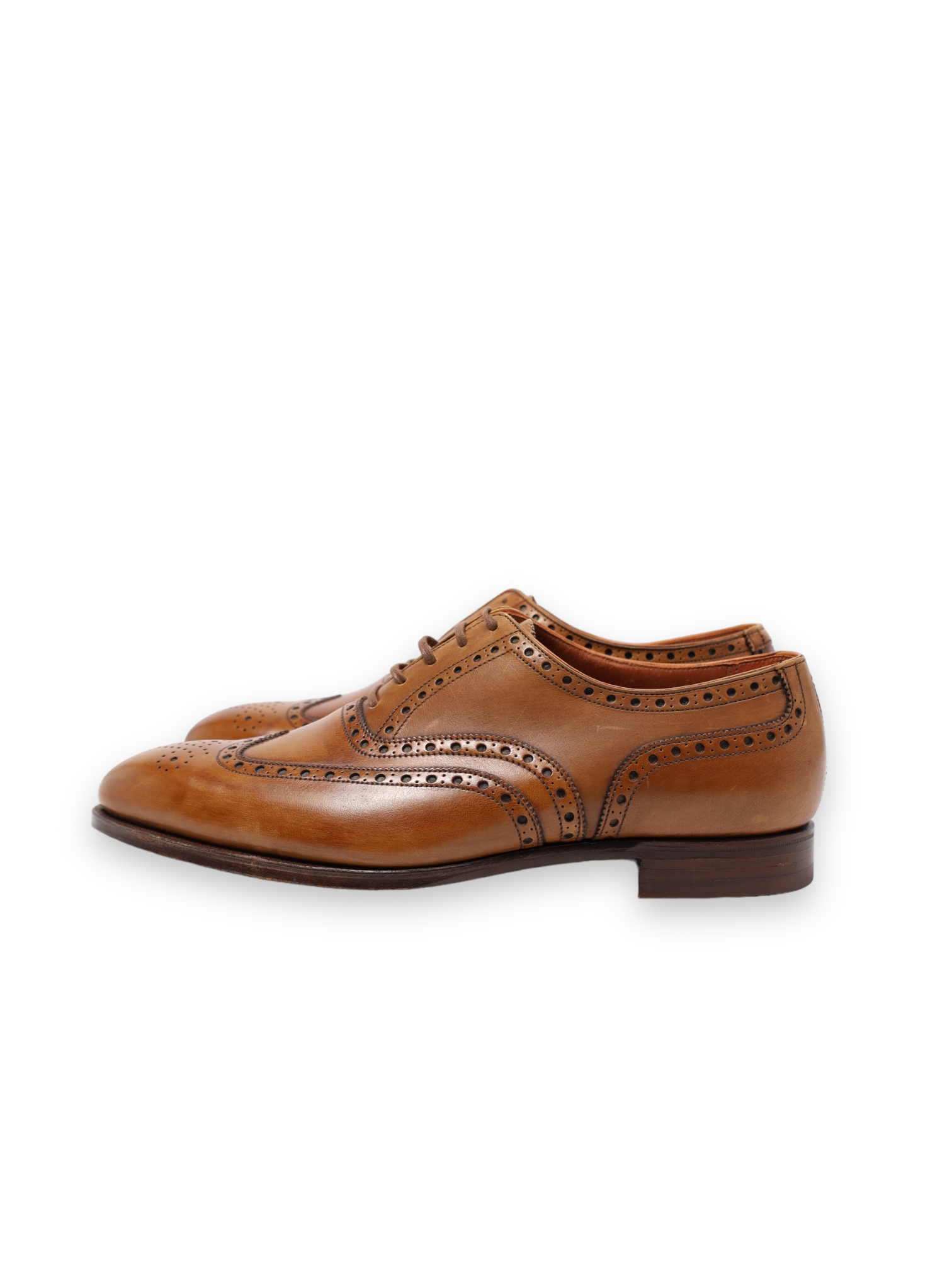 Crockett & Jones Cognac Brown Atherstone Wingtip Derby Lace-ups
