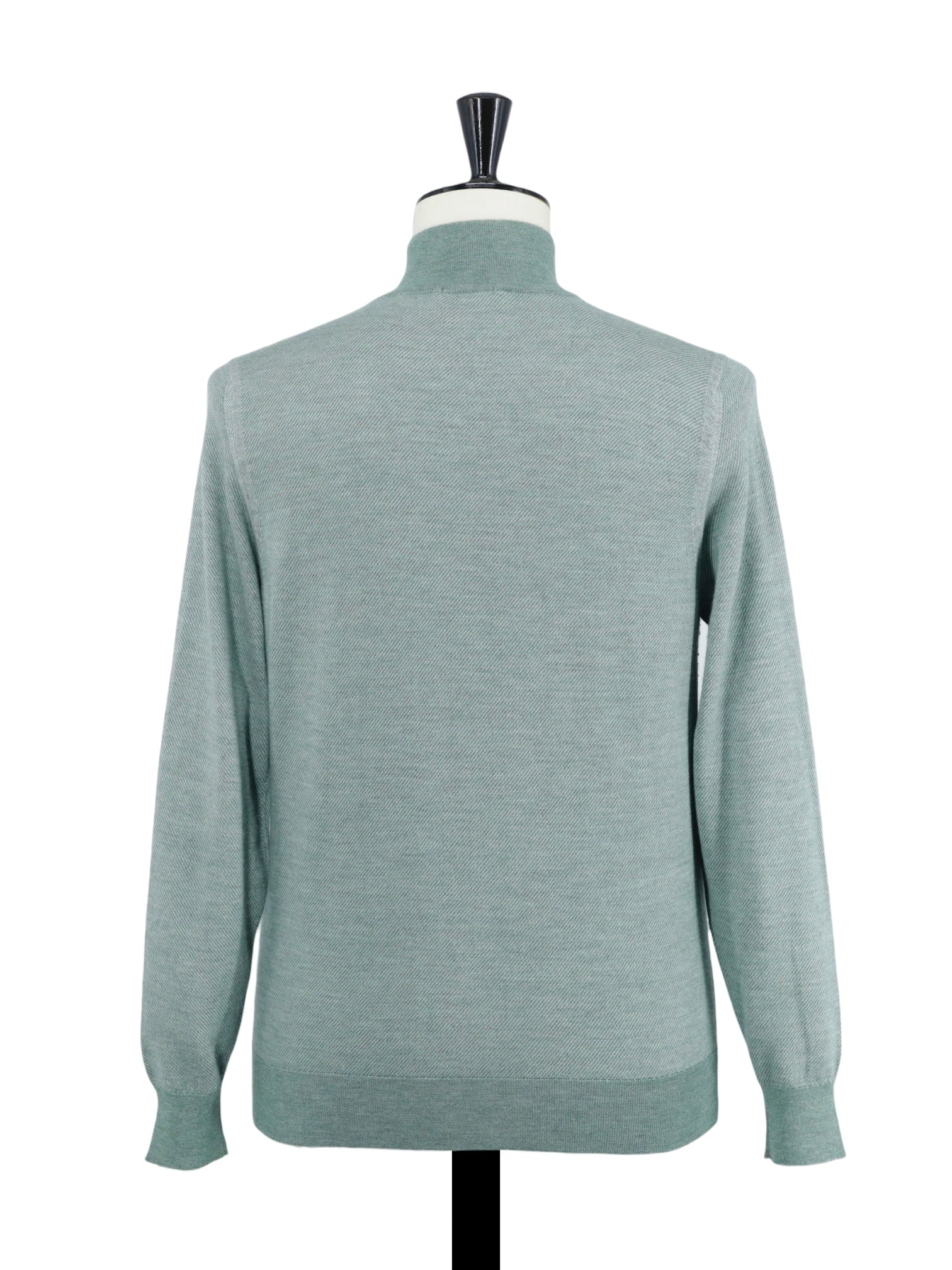 Cesare Attolini Sage Green Cashmere & Silk Cardigan