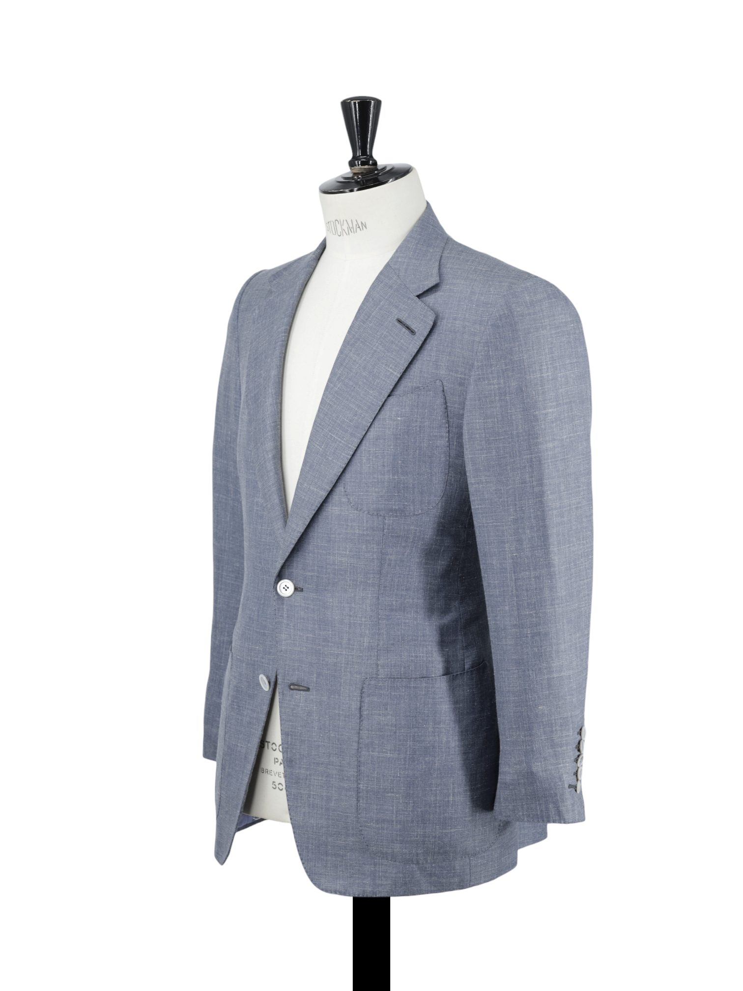 Tom Ford Steel Grey Wool, Silk & Linen Mélange Windsor Jacket