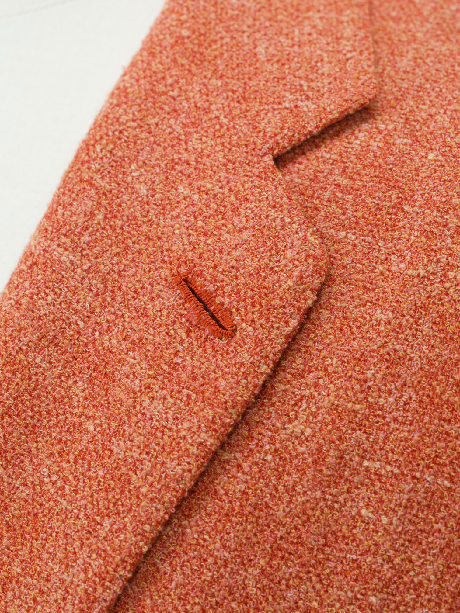 Kiton Orange Cashmere, Stretch, Silk & Linen Speckled "Mod. Ego" Jacket