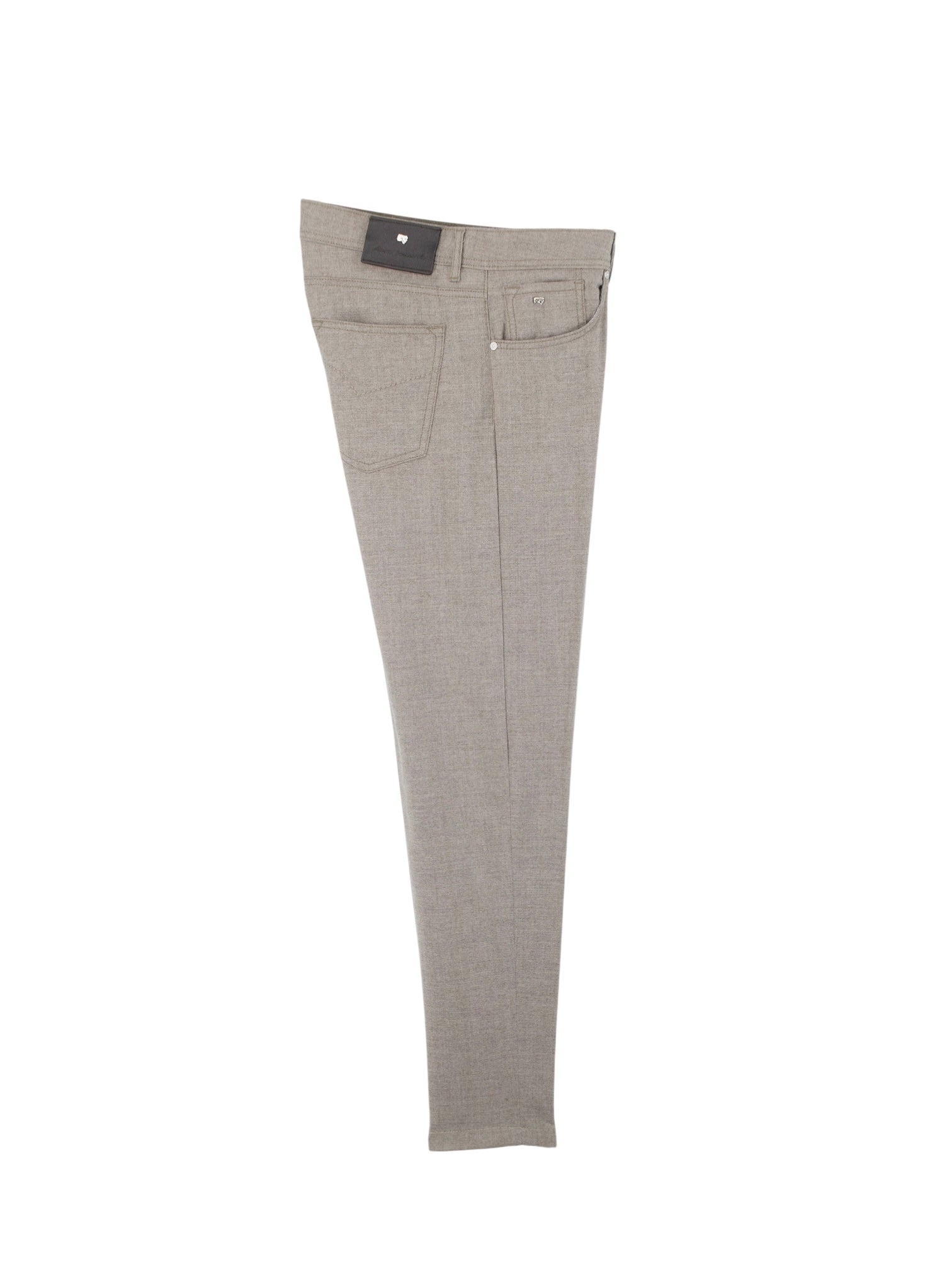 Marco Pescarolo Taupe Soft Cashmere-Stretch 5-Pocket Chino