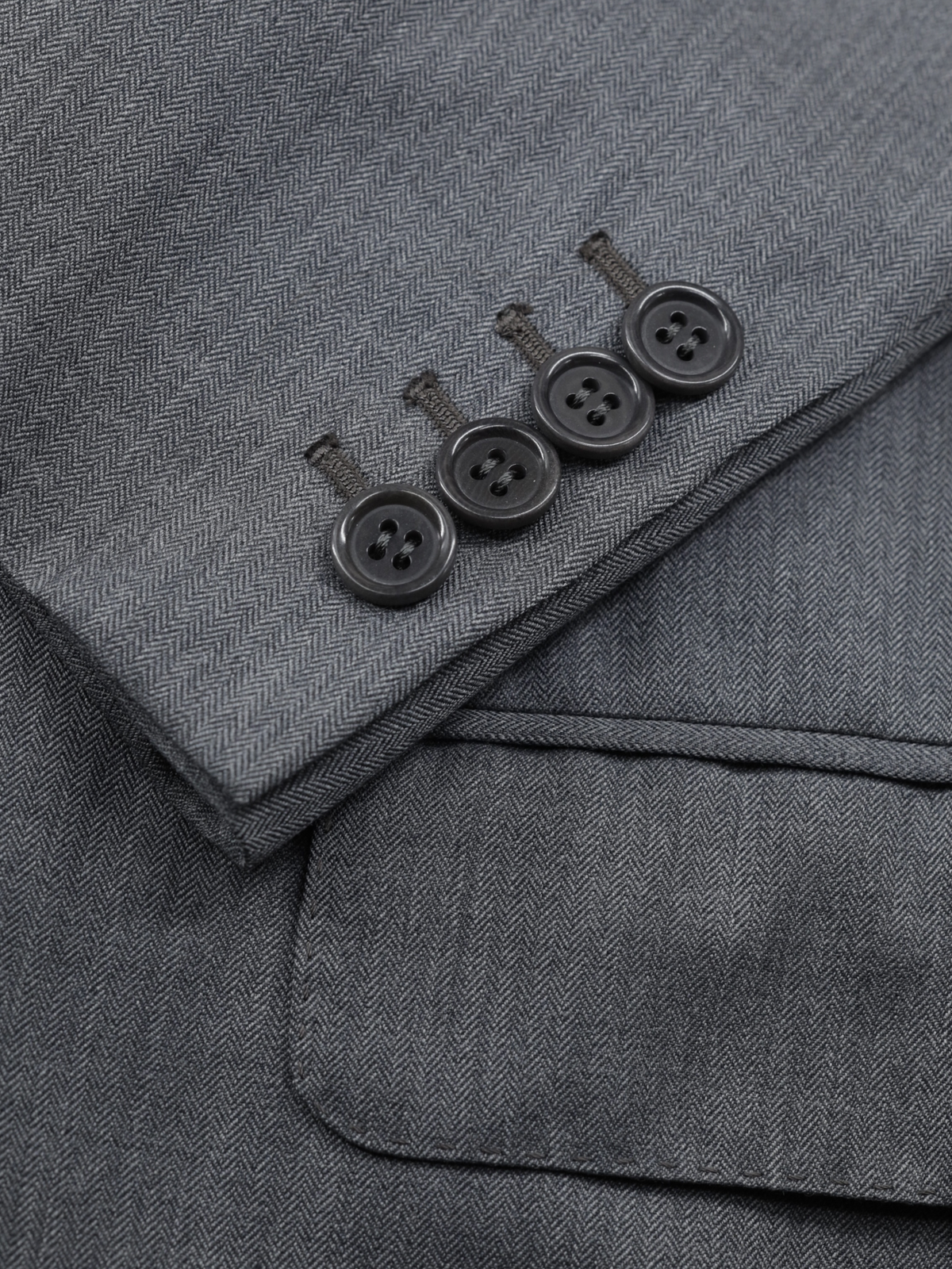 Brioni Grey Super 150's Micro-Herringbone Suit