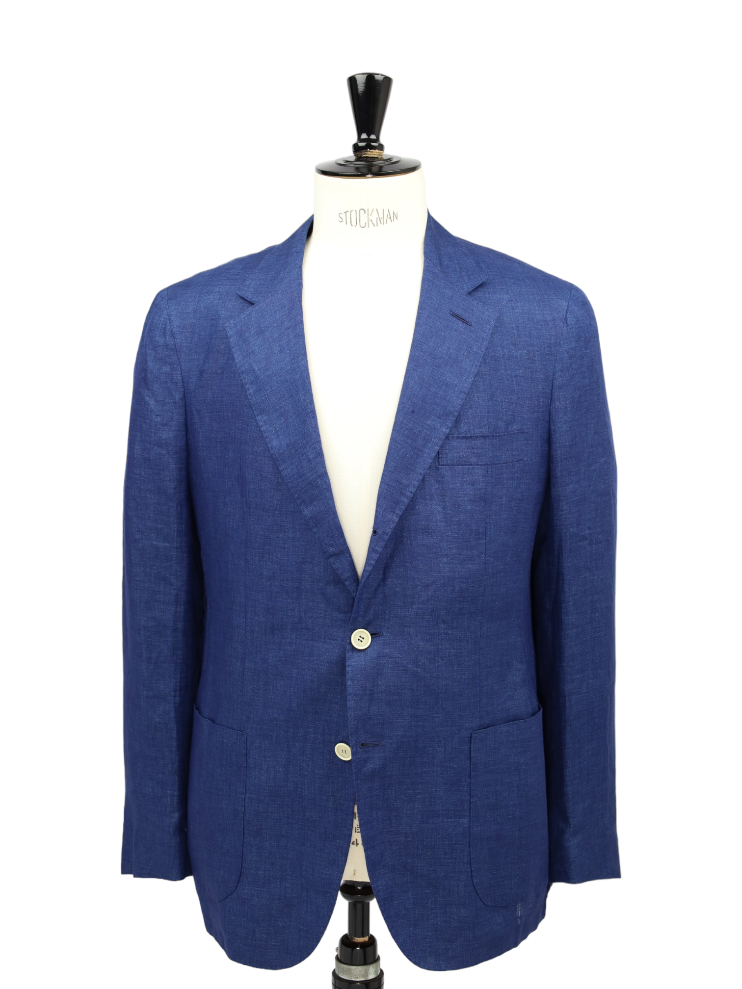 Loro Piana Cobalt Blue Unconstructed Linen Blazer