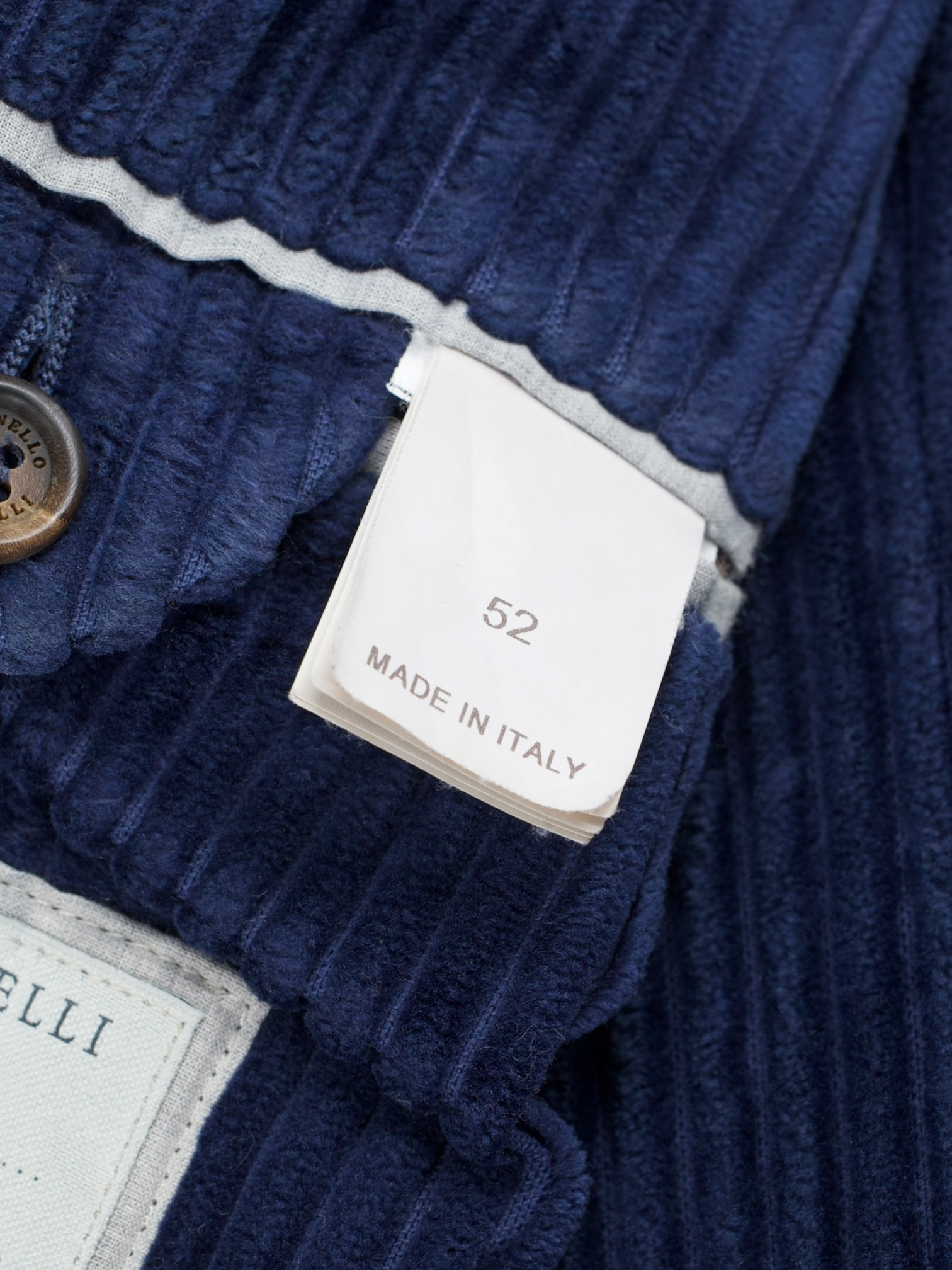 Brunello Cucinelli Dark Blue Pure-Cotton Vulcano-Corduroy Jacket