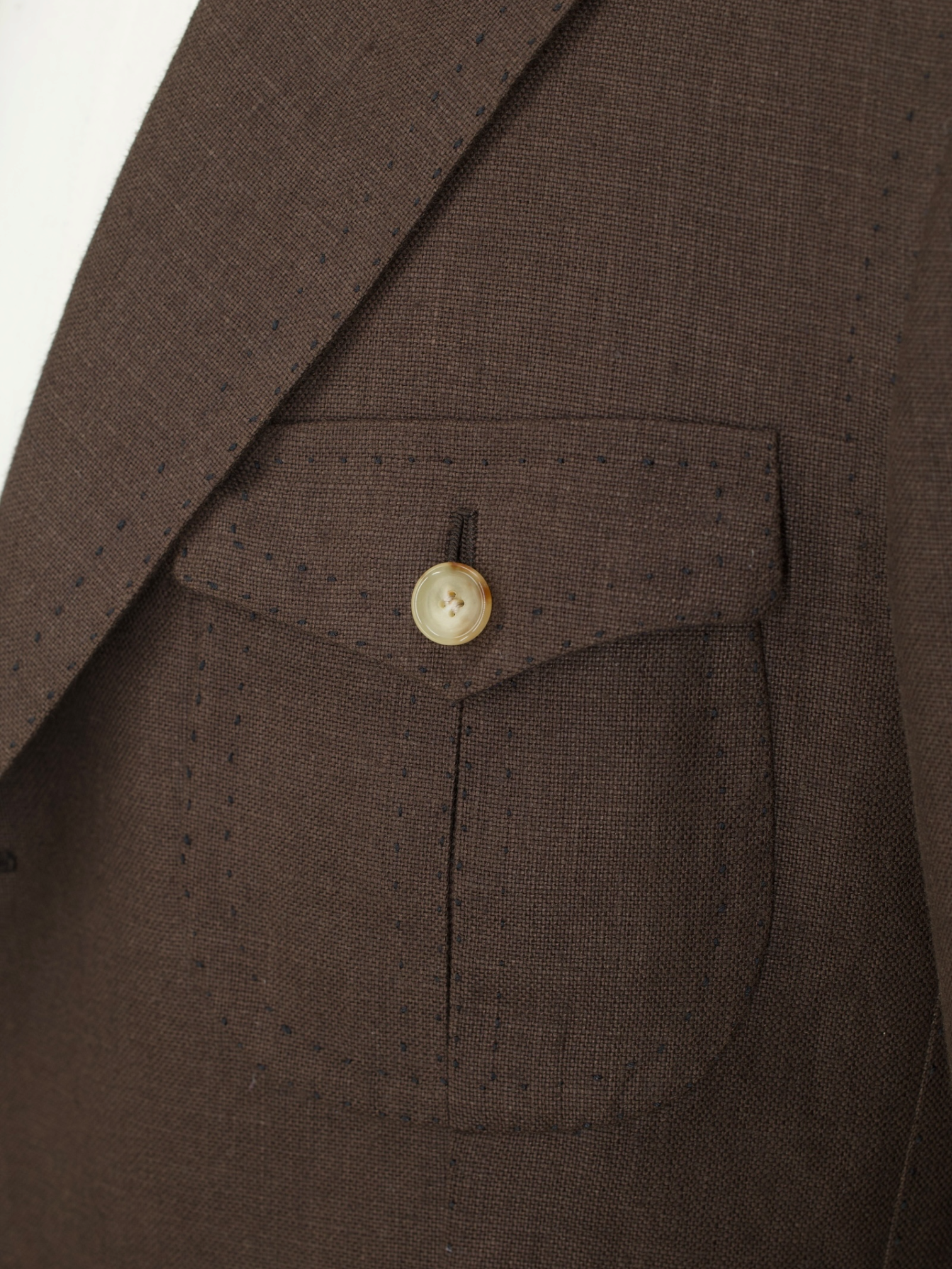 Cesare Attolini Dark Brown Pure-Linen Sartorial Sahariana-Jacket