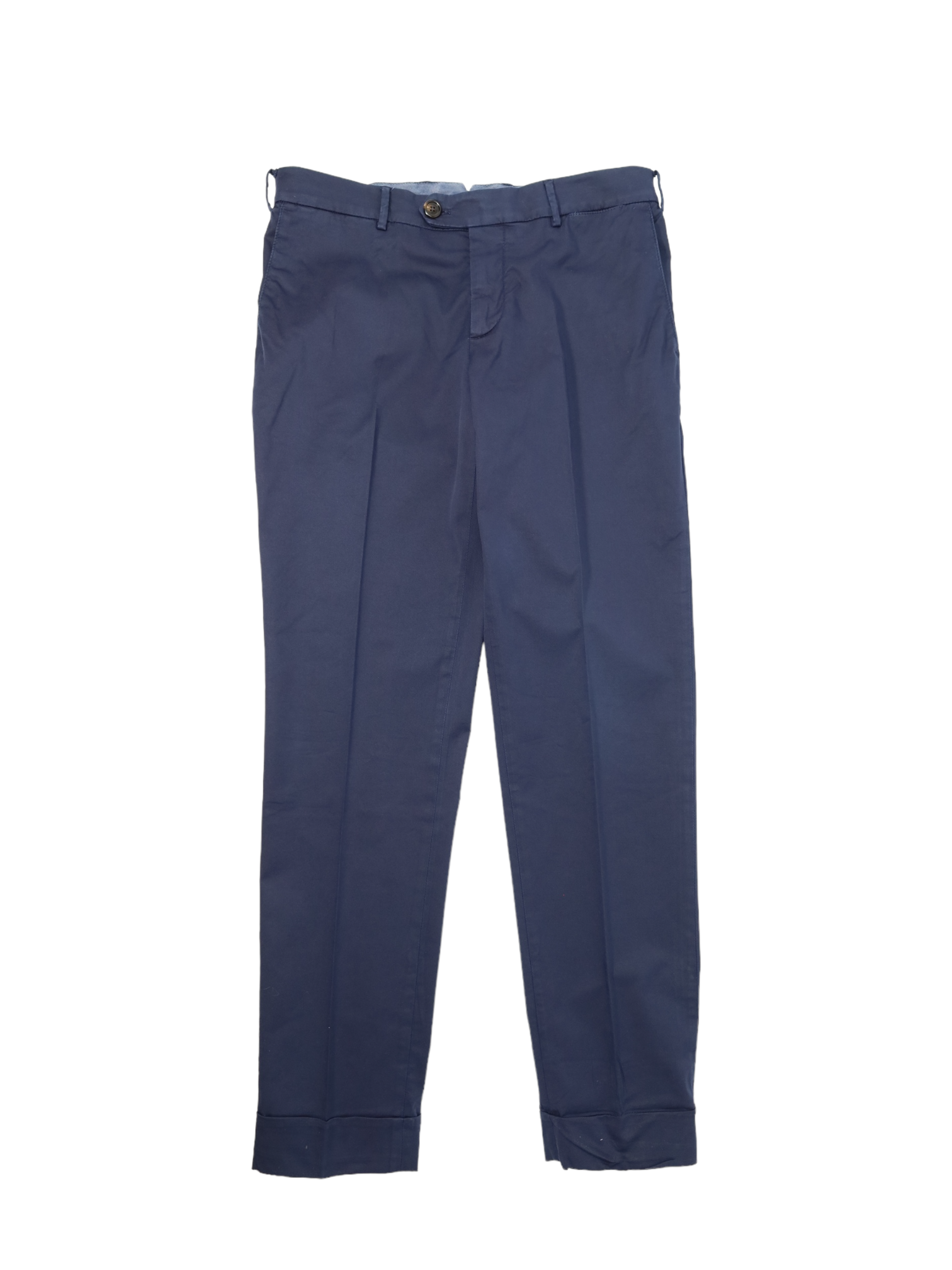 Brunello Cucinelli Navy Cotton & Elastane Italian Fit Chino