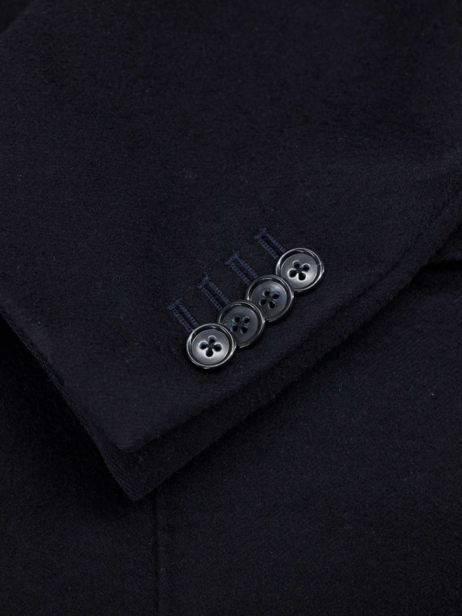 Corneliani Navy Brushed-Wool Classic Overcoat