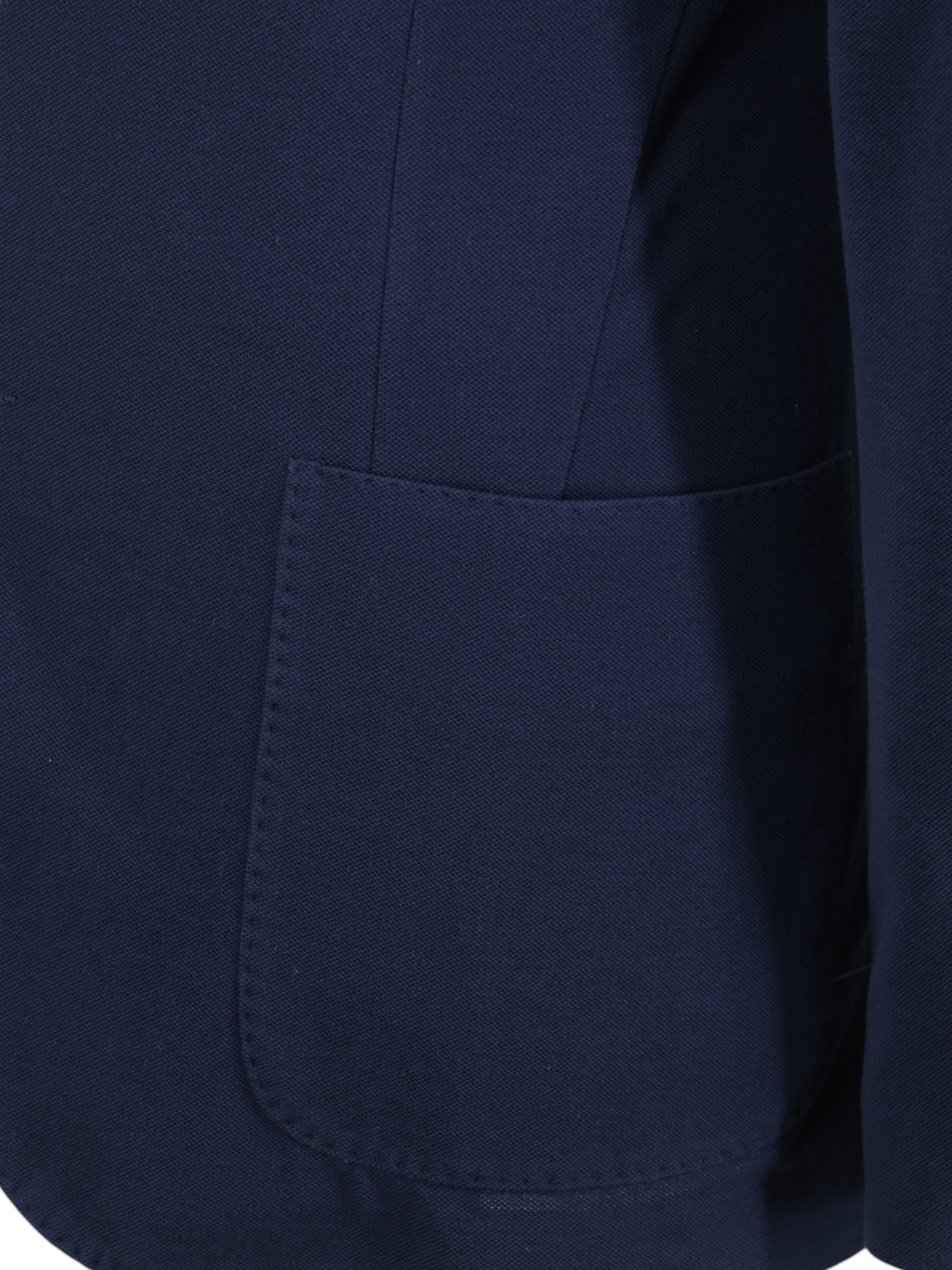 Mandelli Blue Unconstructed Tricot-Knitted Cotton Jacket