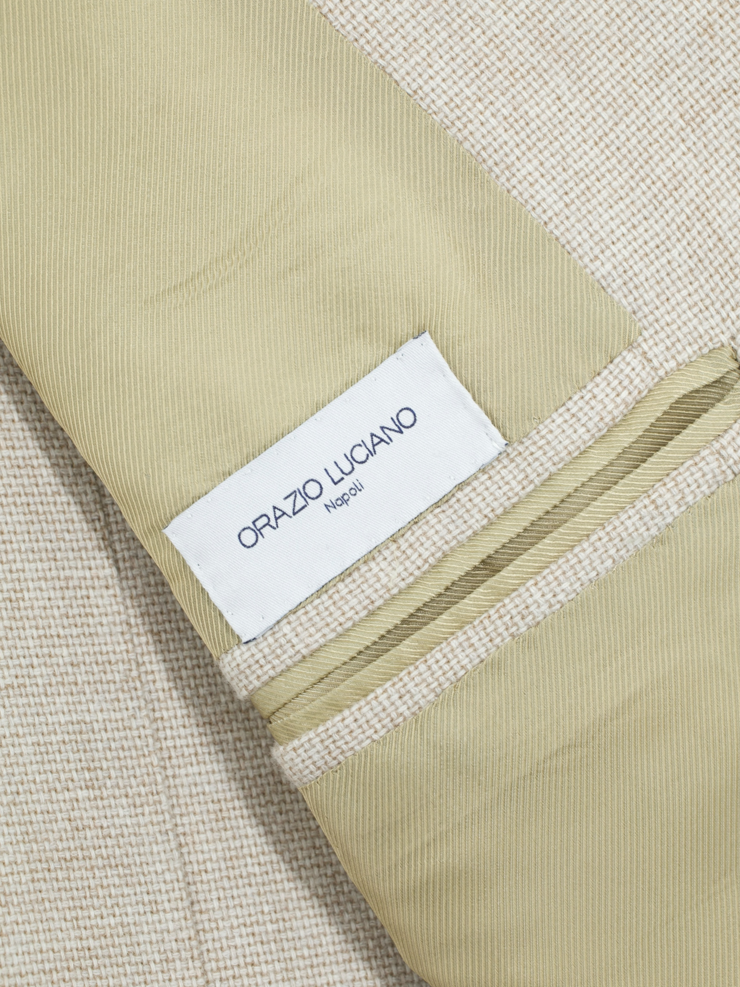 Orazio Luciano Sand Wool, Cashmere & Stretch Basket-Weave Jacket