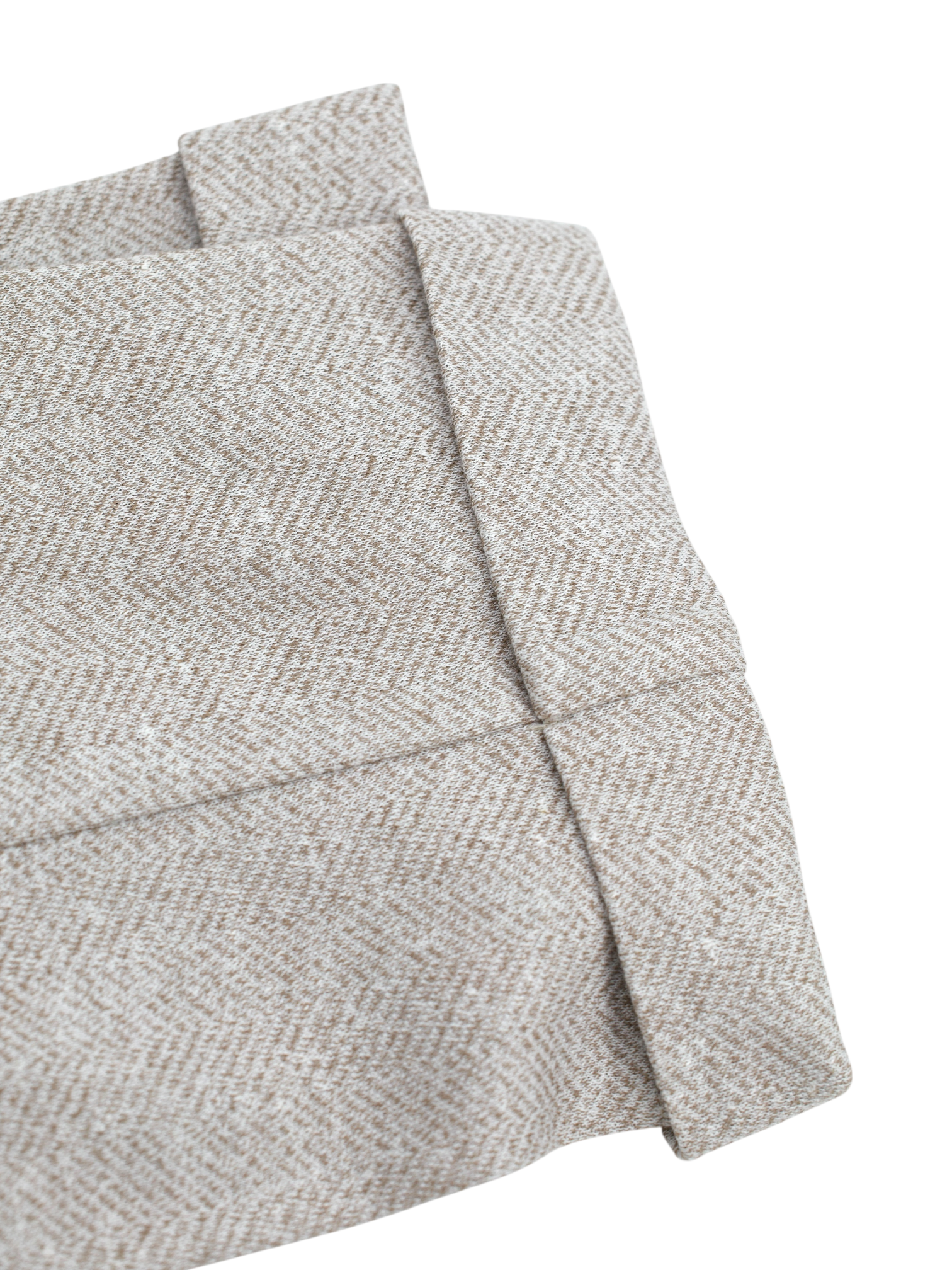 Marco Pescarolo Taupe Cotton & Linen Herringbone Drawstring Trousers