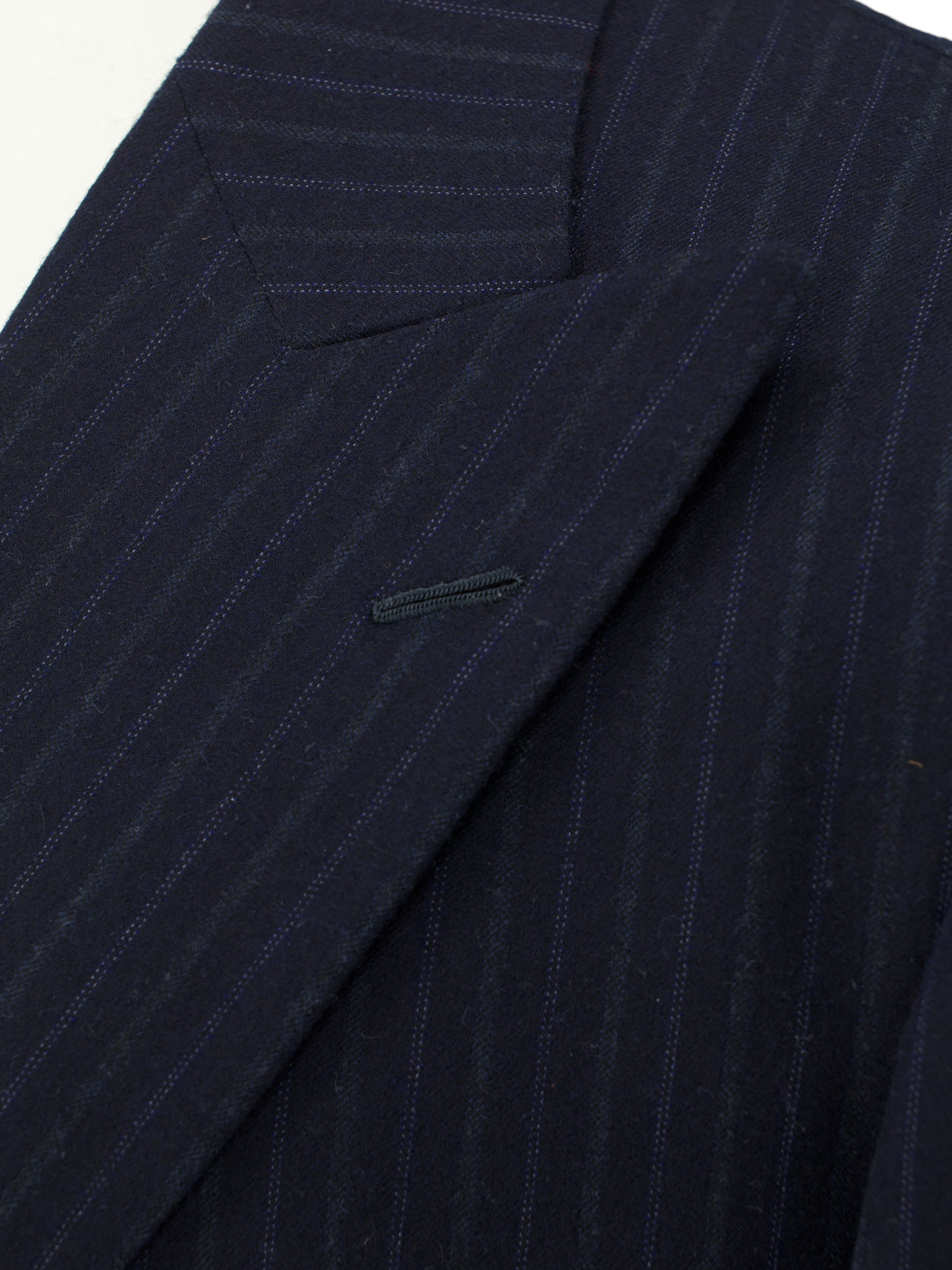 Cesare Attolini Navy Pure-Cashmere Shadow-Stripe Sartorial Winter Suit