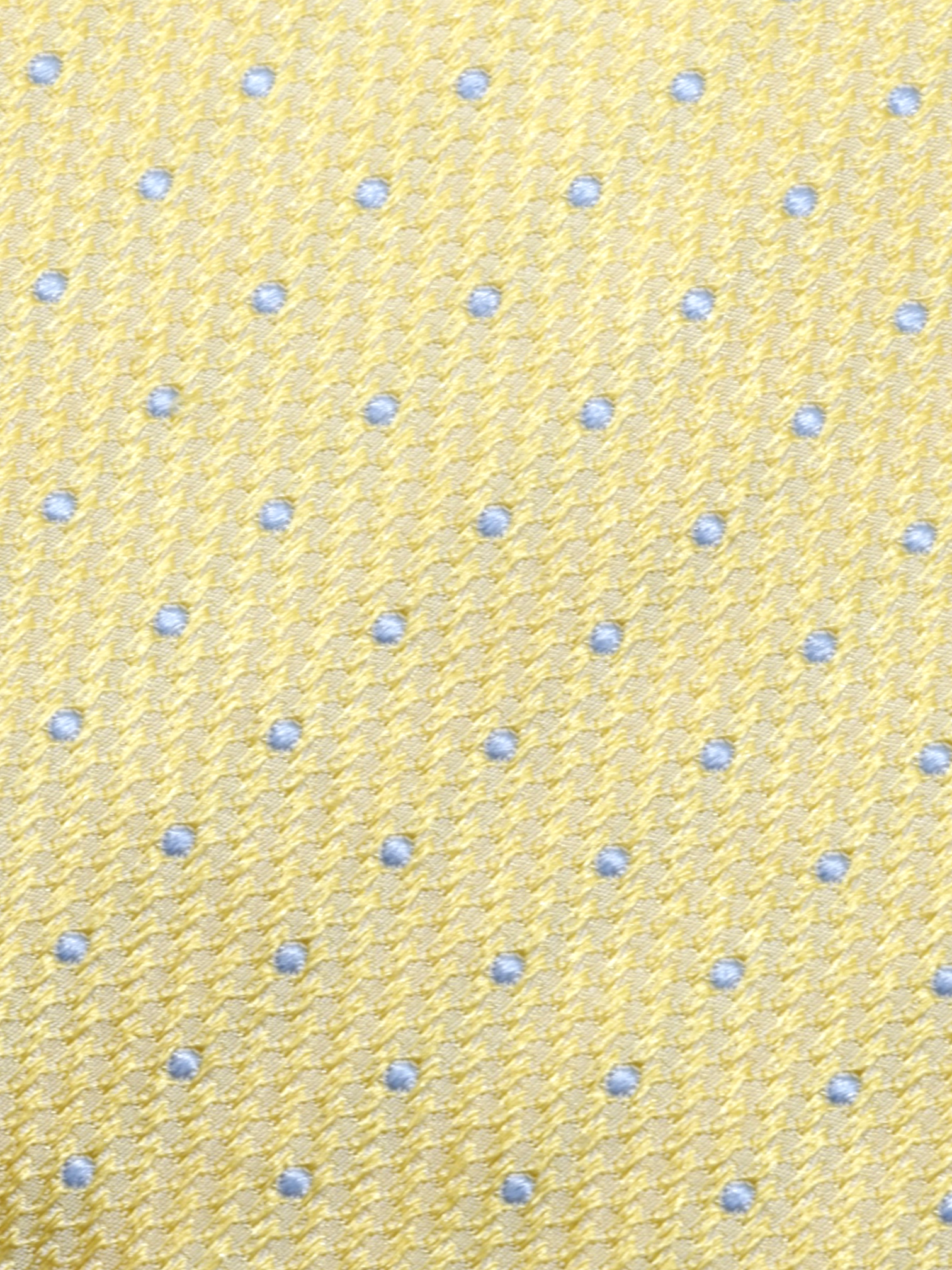 Turnbull & Asser Butter Yellow & Light Blue Silk Geometric Pattern Tie