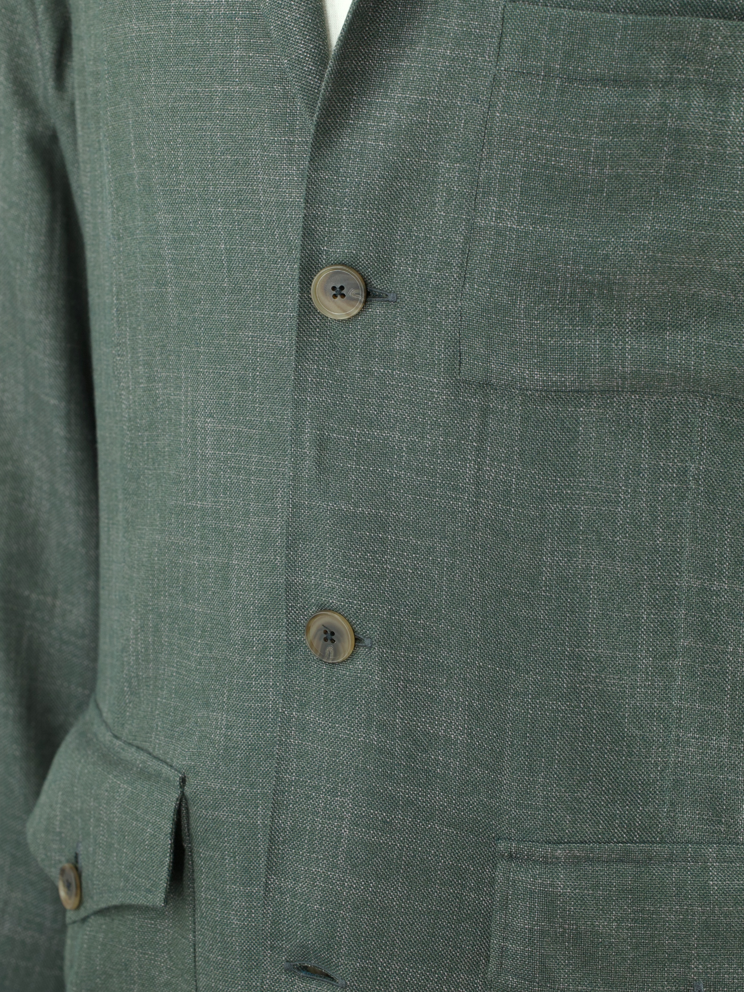 100 Hands Sage Green Huddersfield Bamboo Pinpoint Overshirt