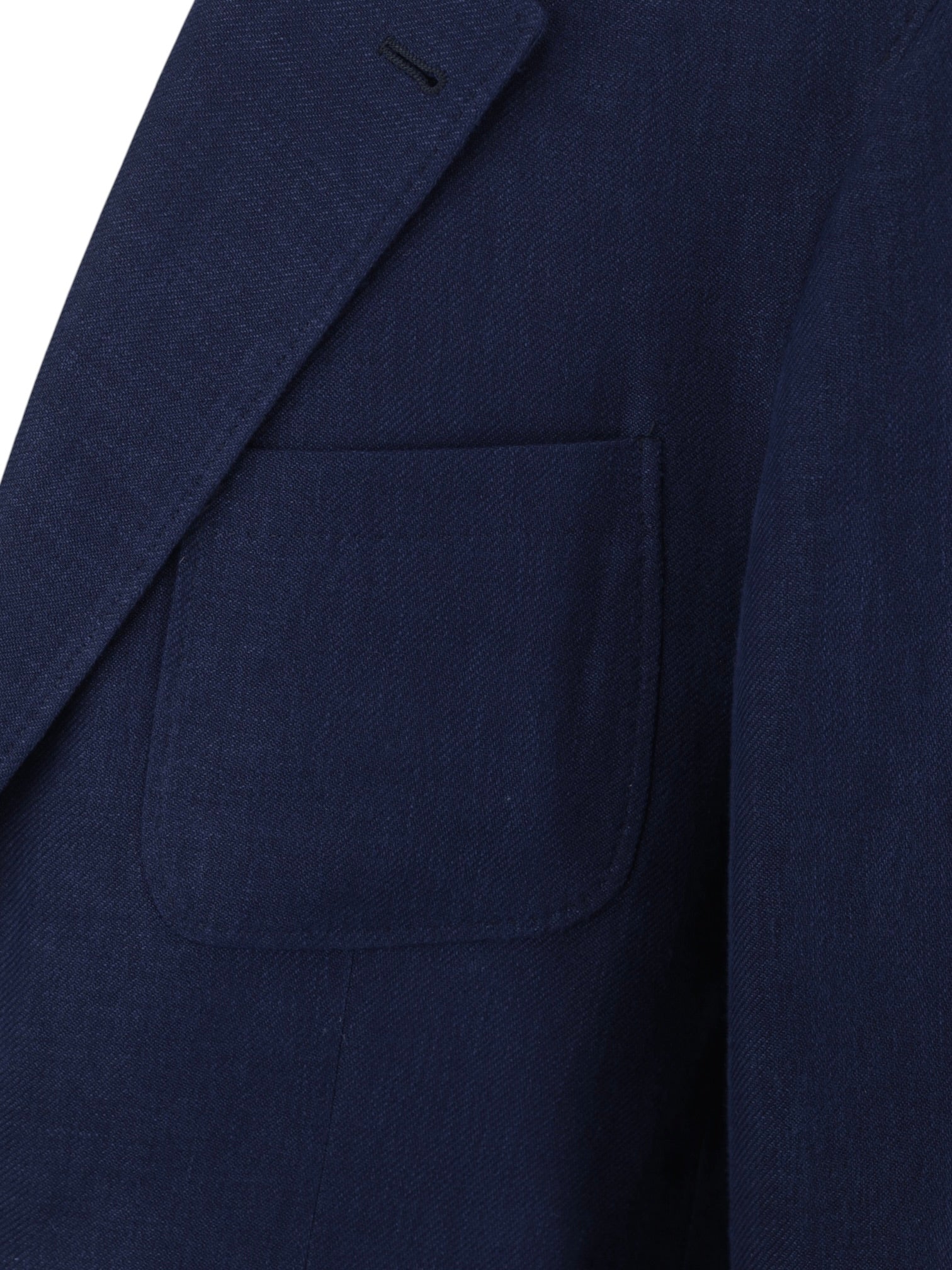Brunello Cucinelli Marine Blue Linen, Wool & Silk Summer Jacket