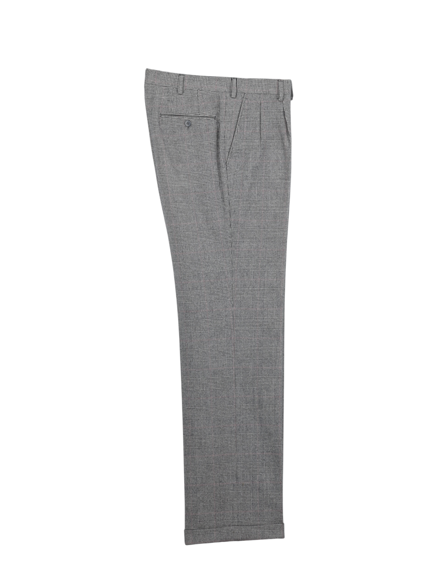 Brioni Grey & Red Double Breasted Prince of Wales Roman-Style Suit