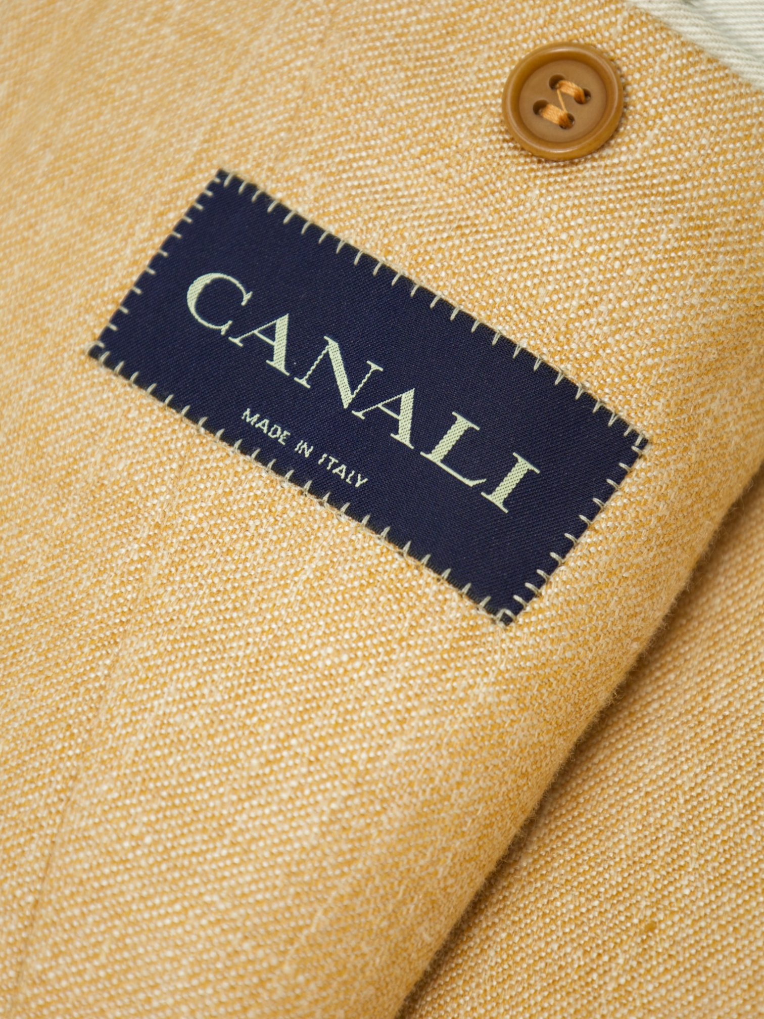 Canali Peach Silk, Linen & Wool Melange Jacket