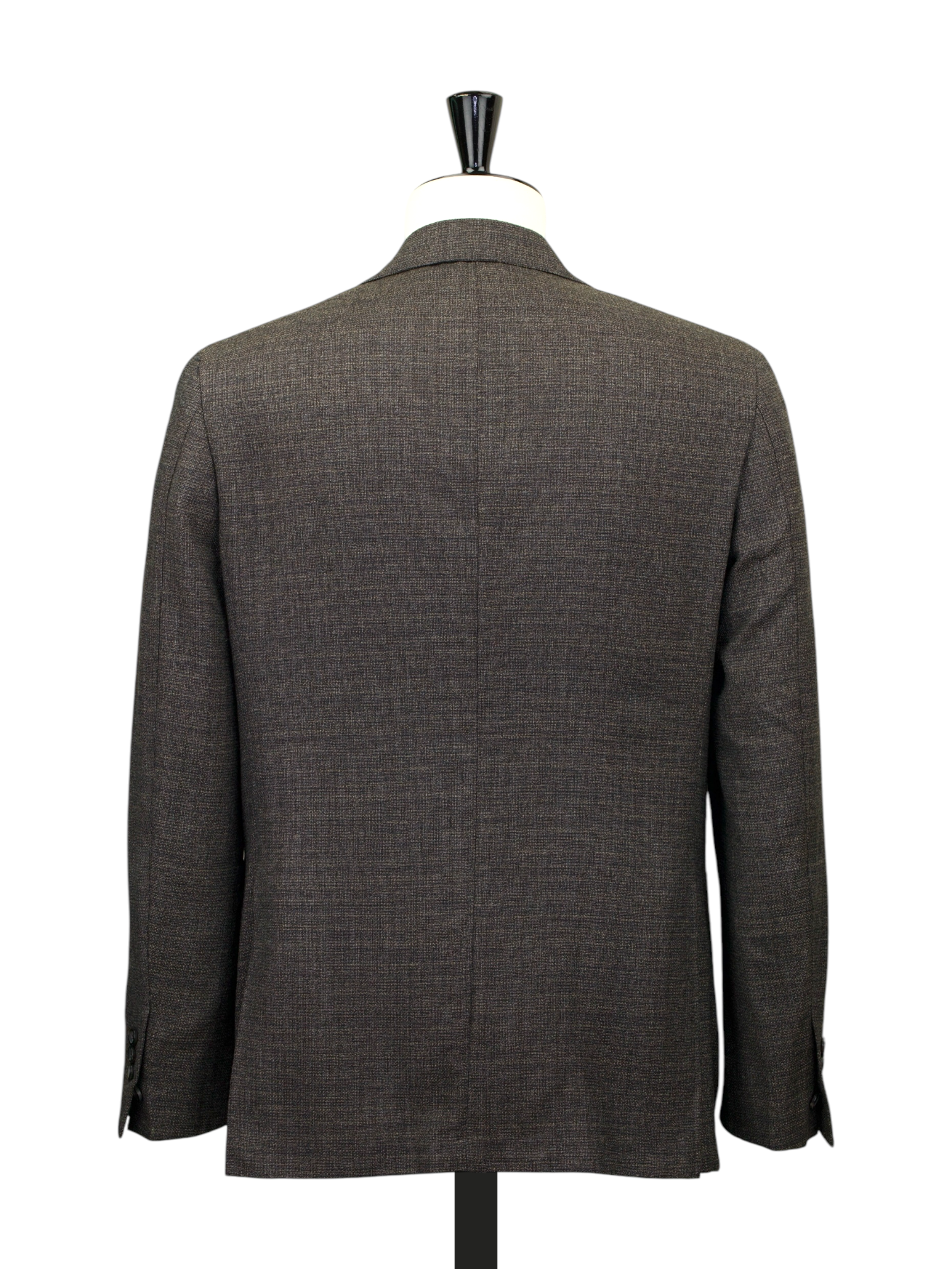 Canali Brown Fine-Wool Bicolor Micro-Structure Jacket