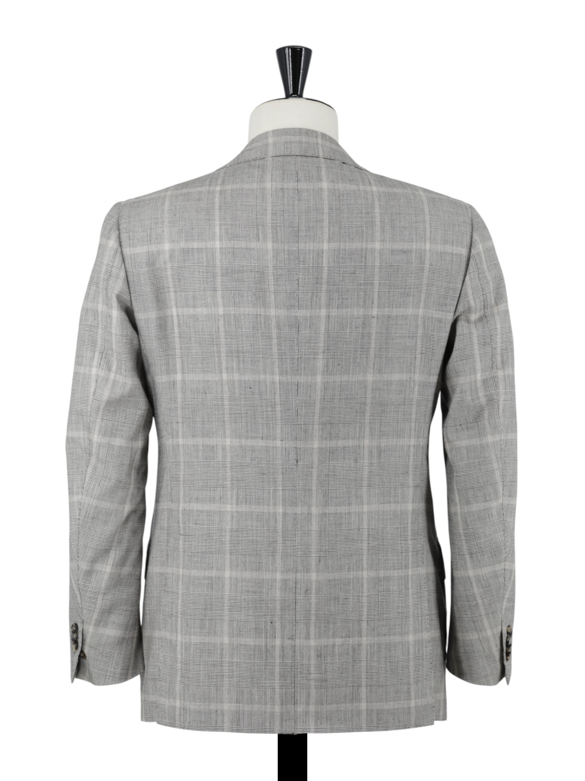 Cesare Attolini Taupe Wool, Silk & Linen Overcheck Summer Suit