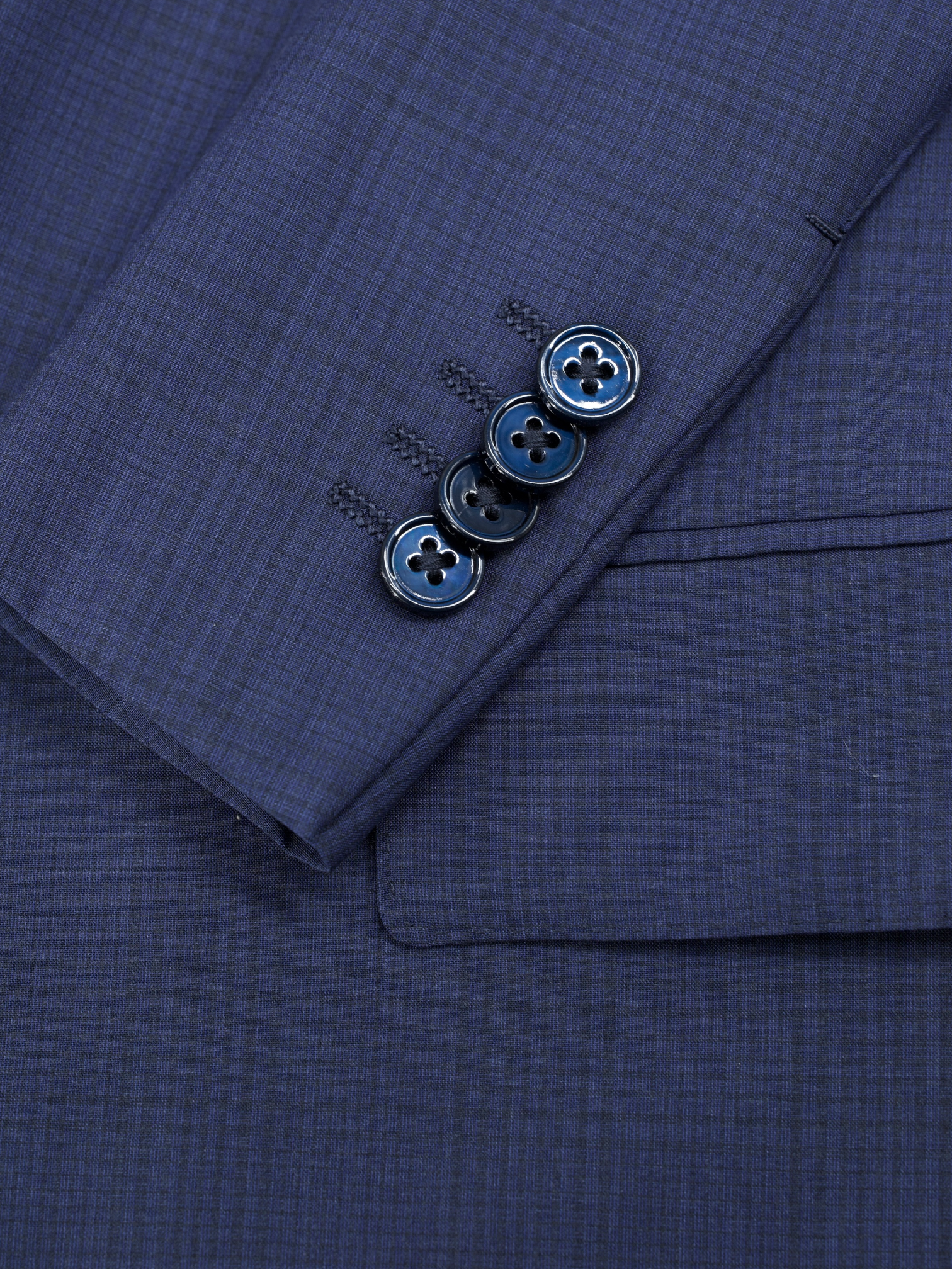Ermenegildo Zegna Blue Wool & Silk "Leggerissimo" Checkered Milano Easy Suit