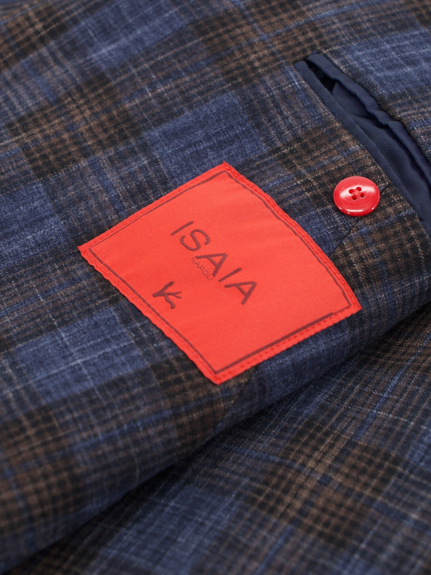 Isaia Navy & Azure Blue Wool & Cashmere "Sailor" Jacket