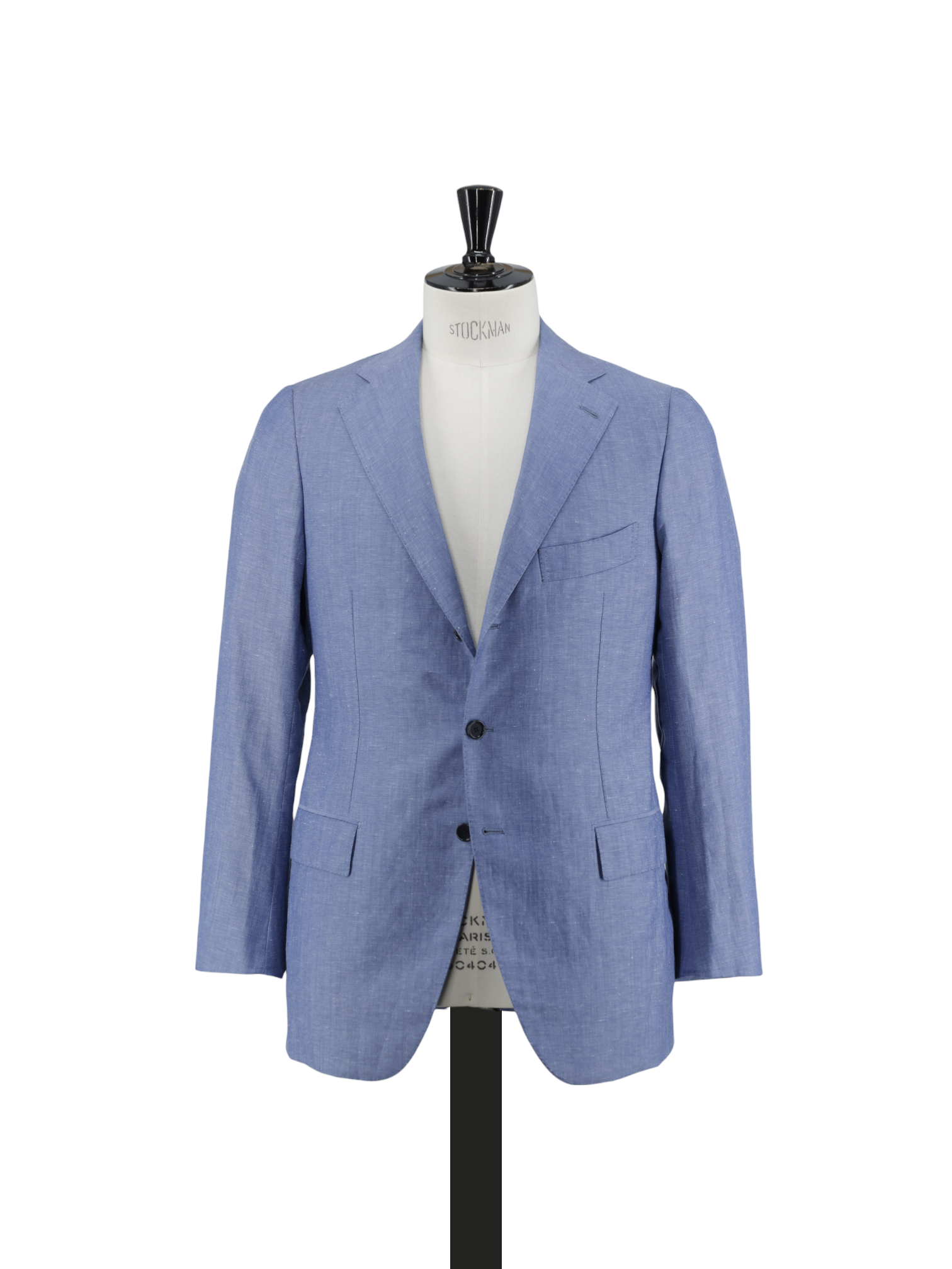 Cesare Attolini Light Blue Wool & Linen Pinpoint Summer Suit