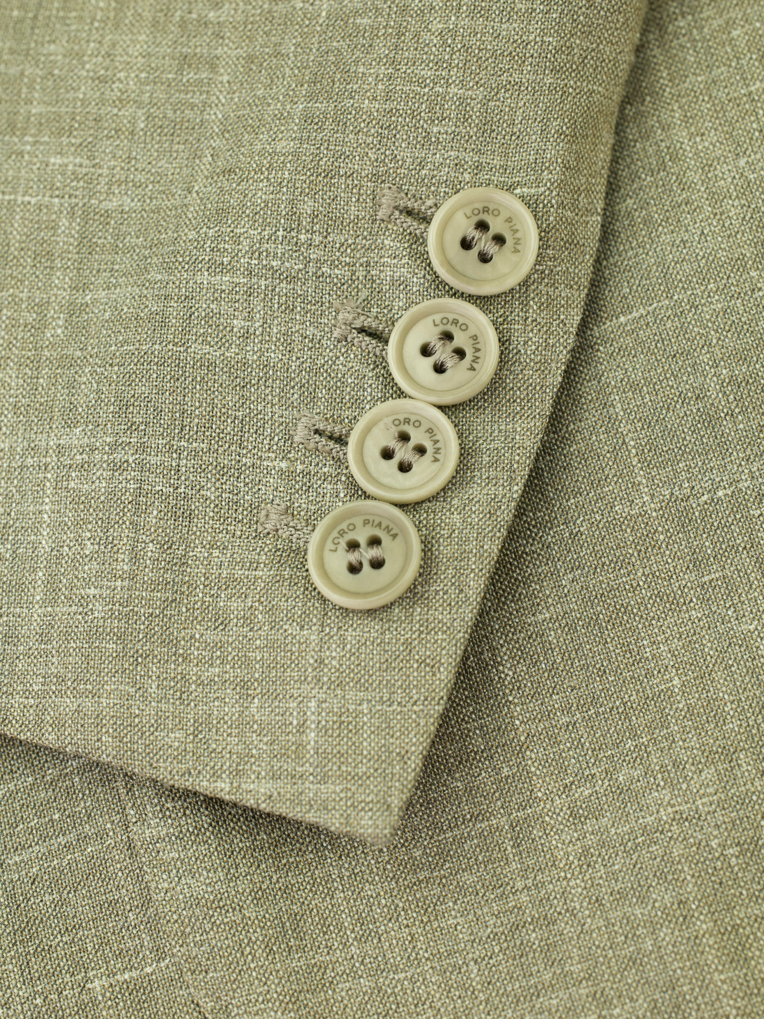 Loro Piana Taupe Wool, Silk & Linen "Summertime" Jacket