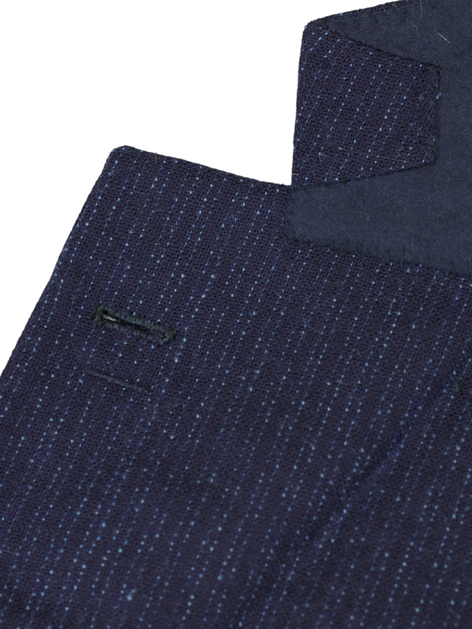 Cesare Attolini Dark Blue Wool-Bouclé Striped Jacket