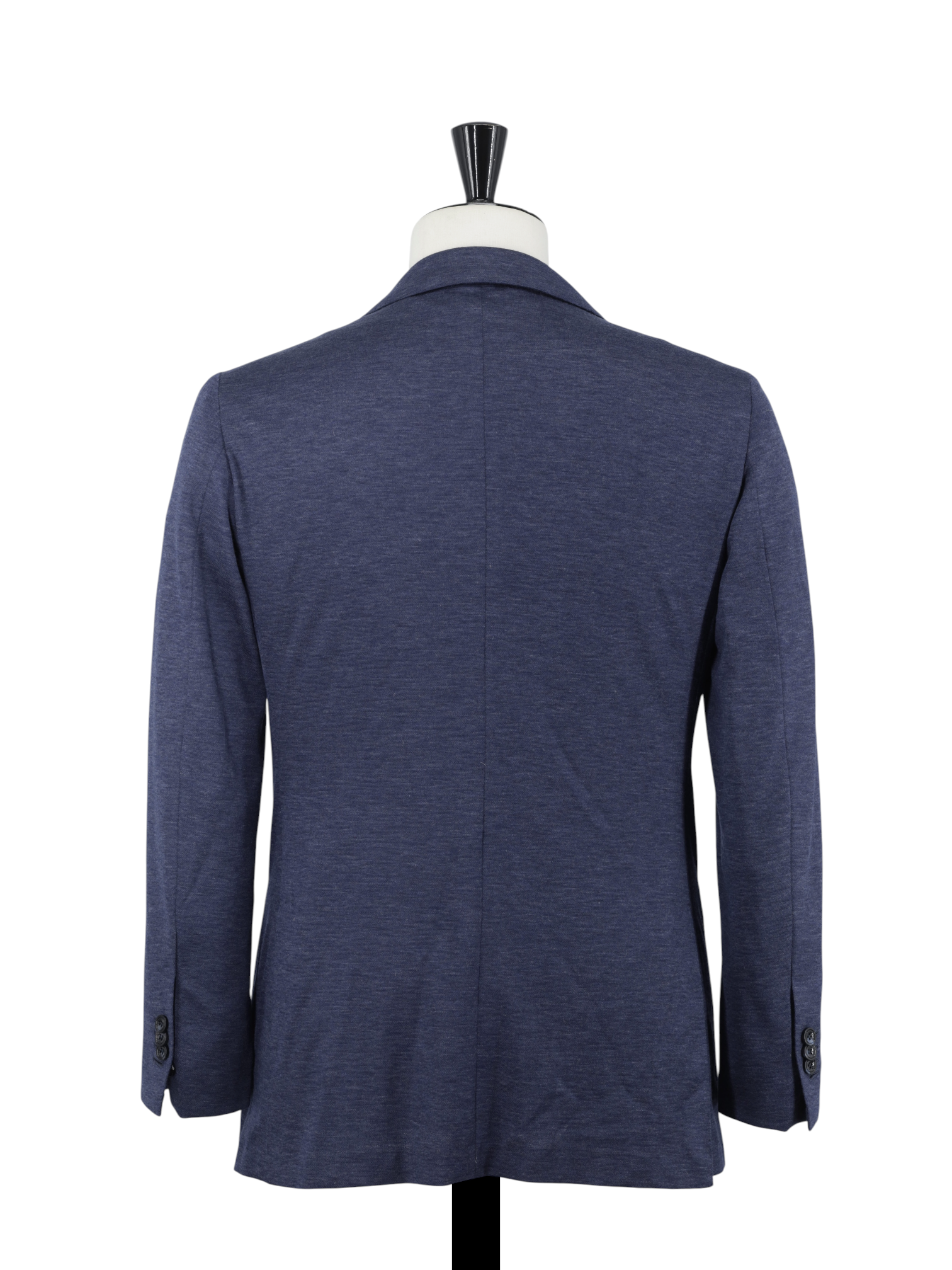 Kiton Dark Blue Jersey-Knitted Cashmere Unconstructed Jacket
