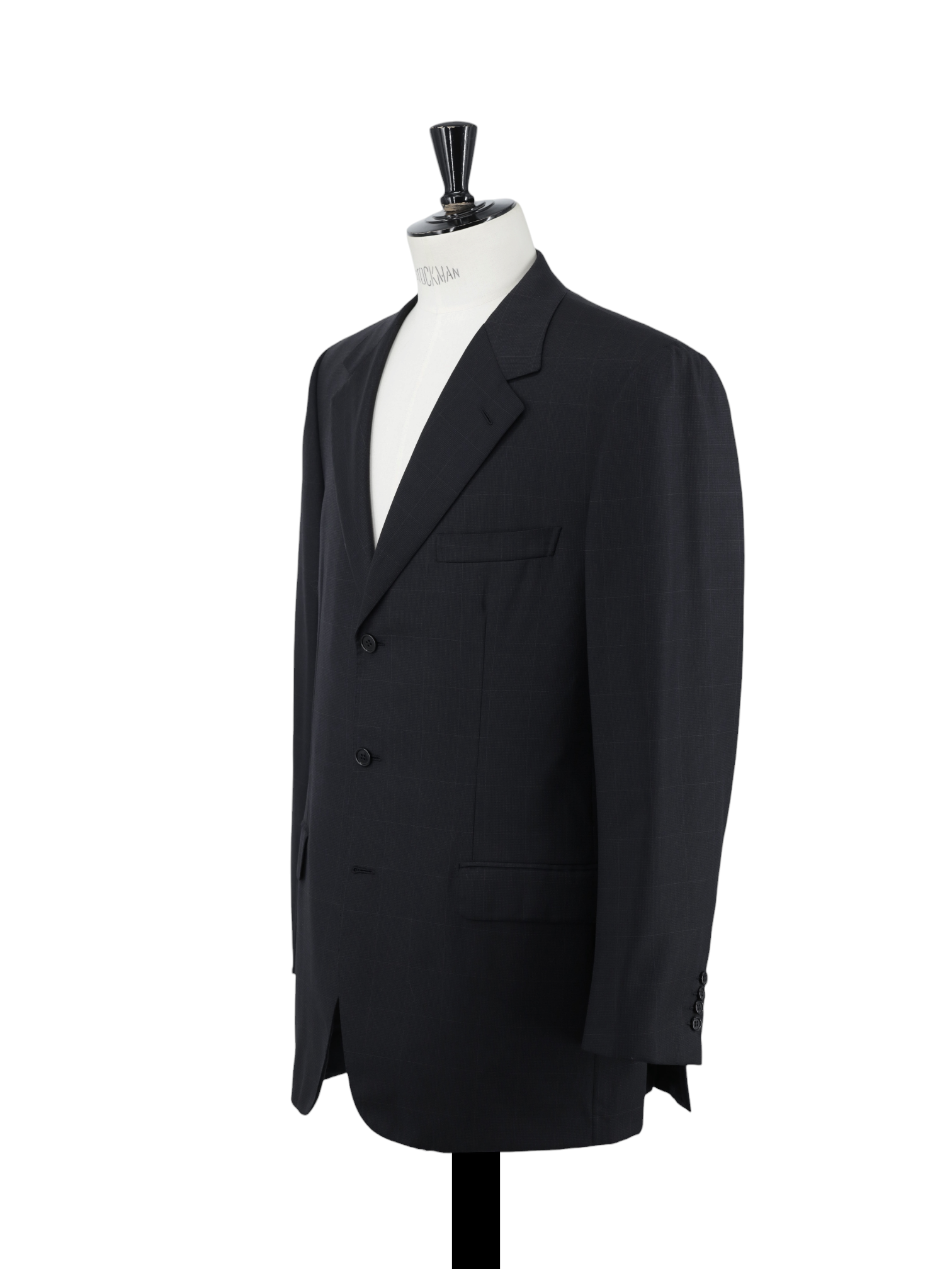 Brioni Anthracite Fine-Wool Roman-Style Windowpane Suit
