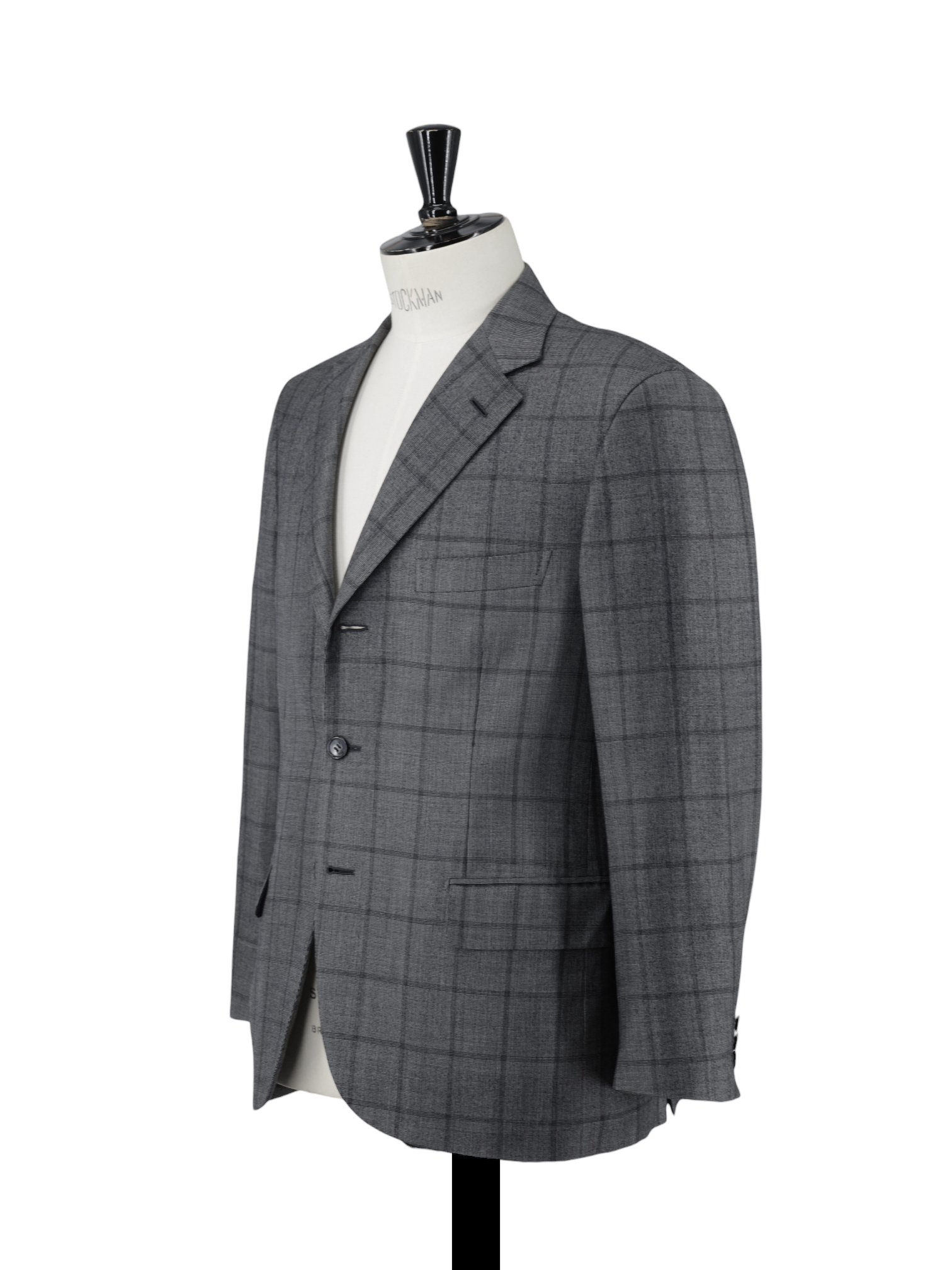 Brioni Grey Wool, Cashmere & Silk Windowpane Parlamento Jacket