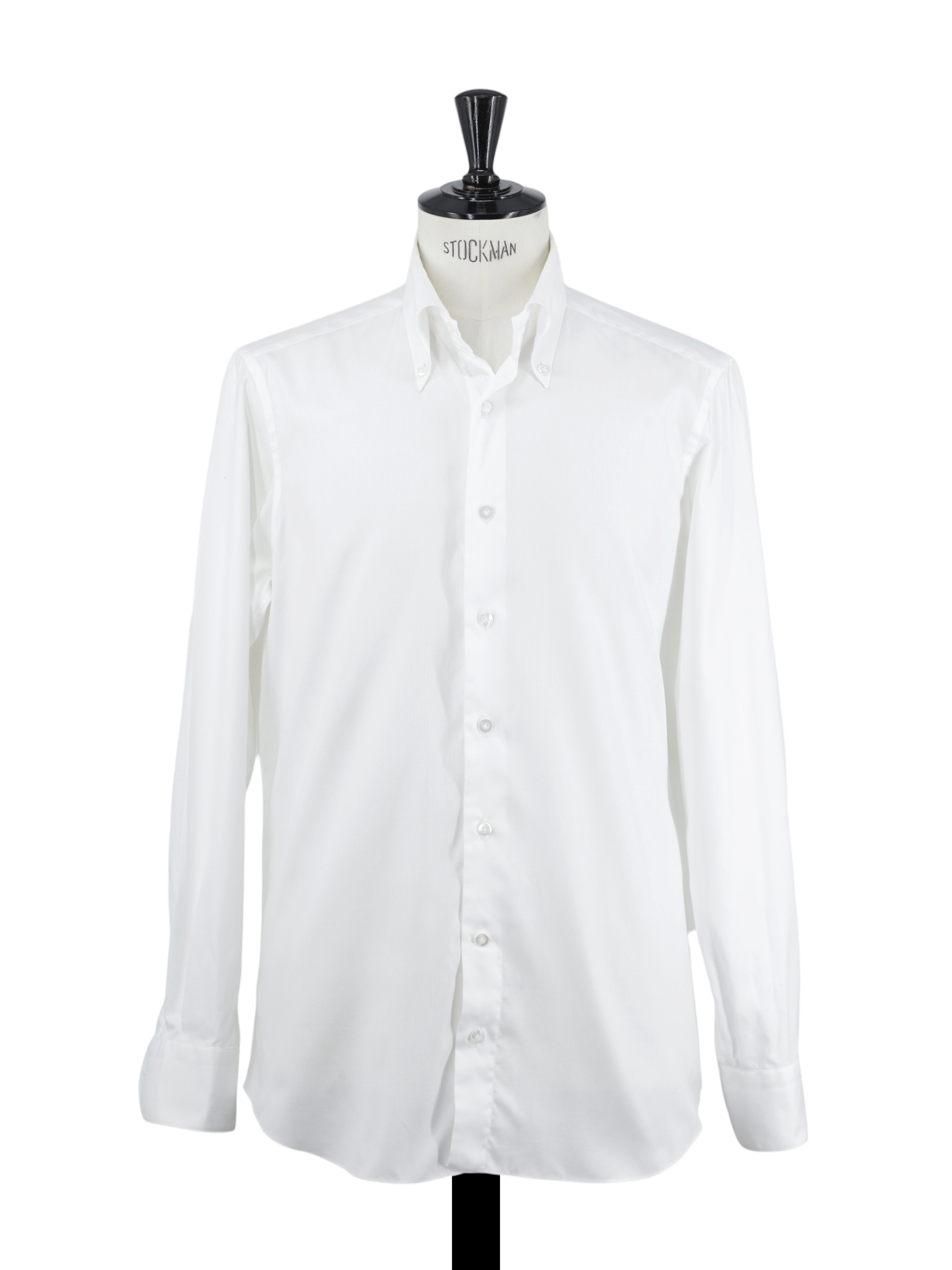 Fray White Lightweight-Cotton Button-Down Pinpoint Shirt