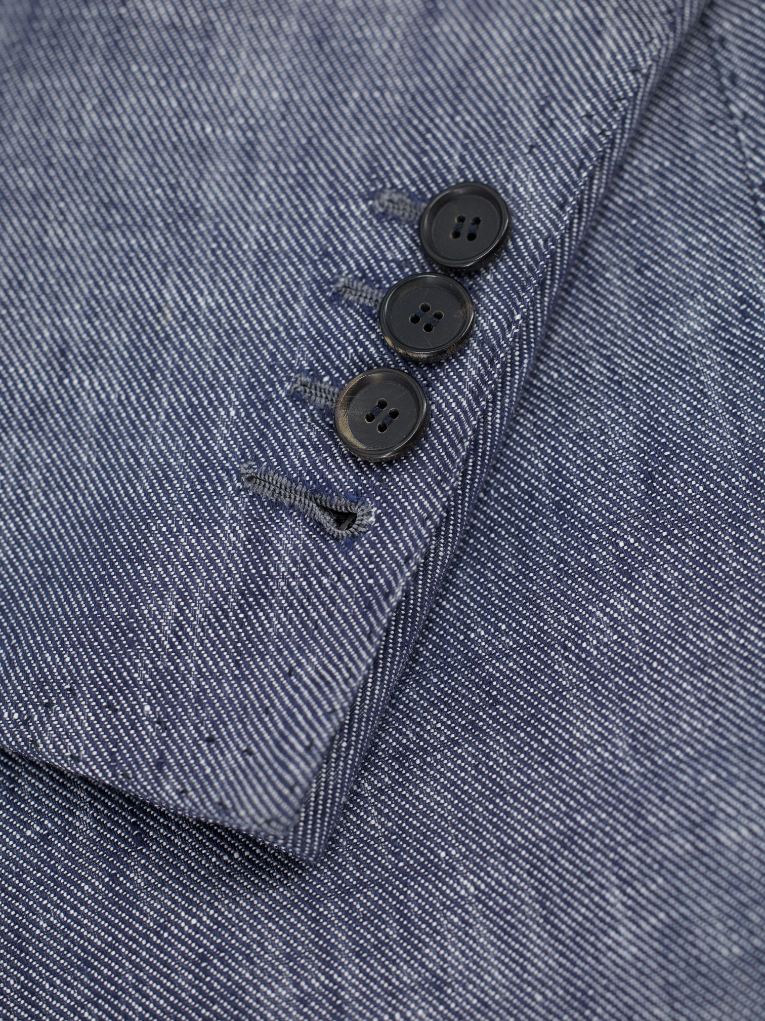 Cesare Attolini Steel Blue Pure-Linen Twill Summer Jacket