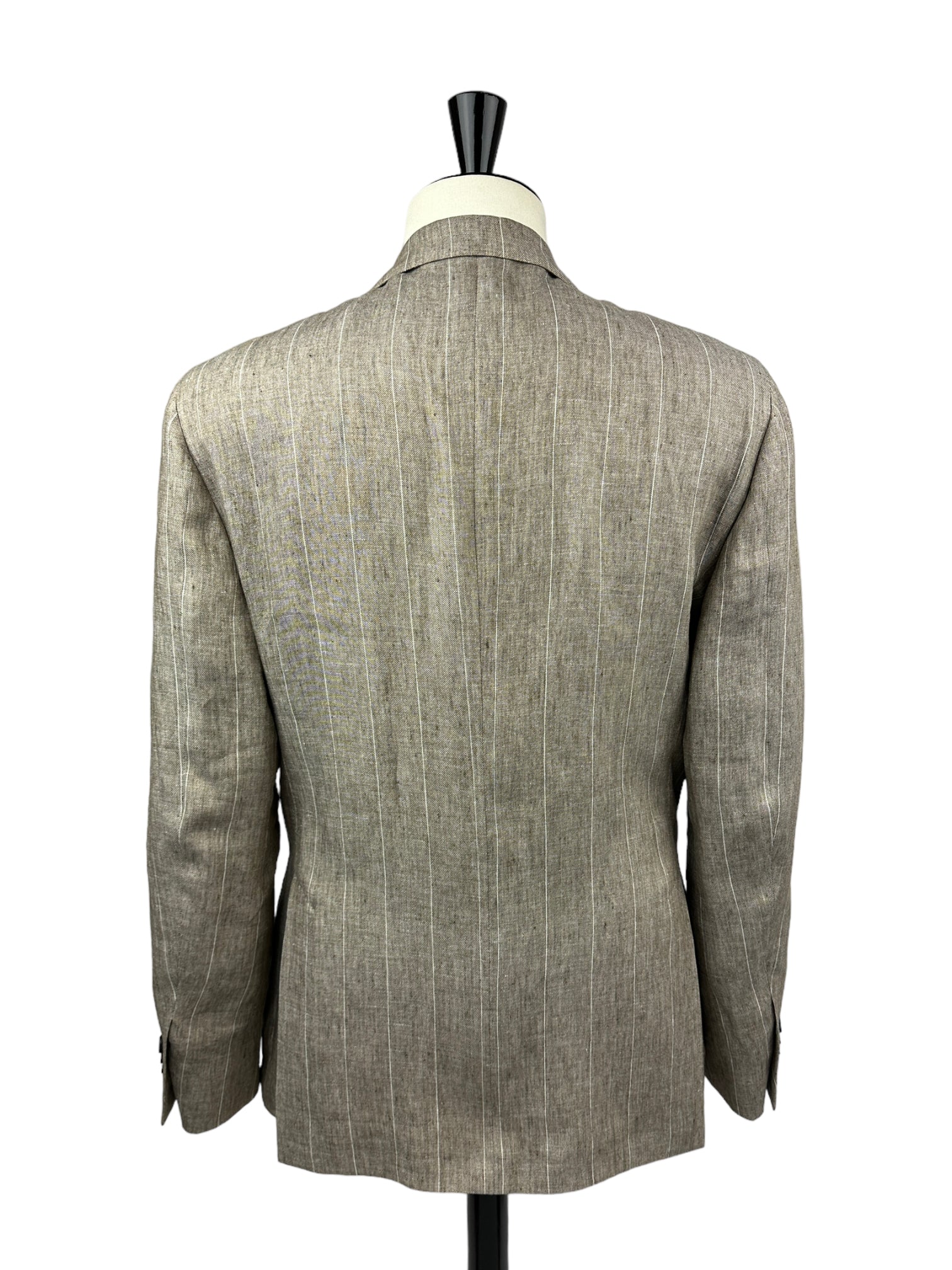 Lardini Taupe Linen Pinstripe Jacket