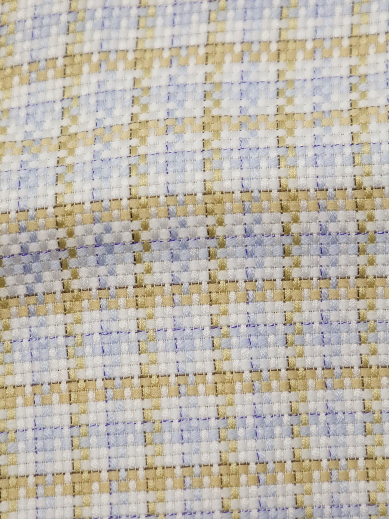 Luigi Borrelli Ice Blue Gingham-Check Micro-Pattern Shirt
