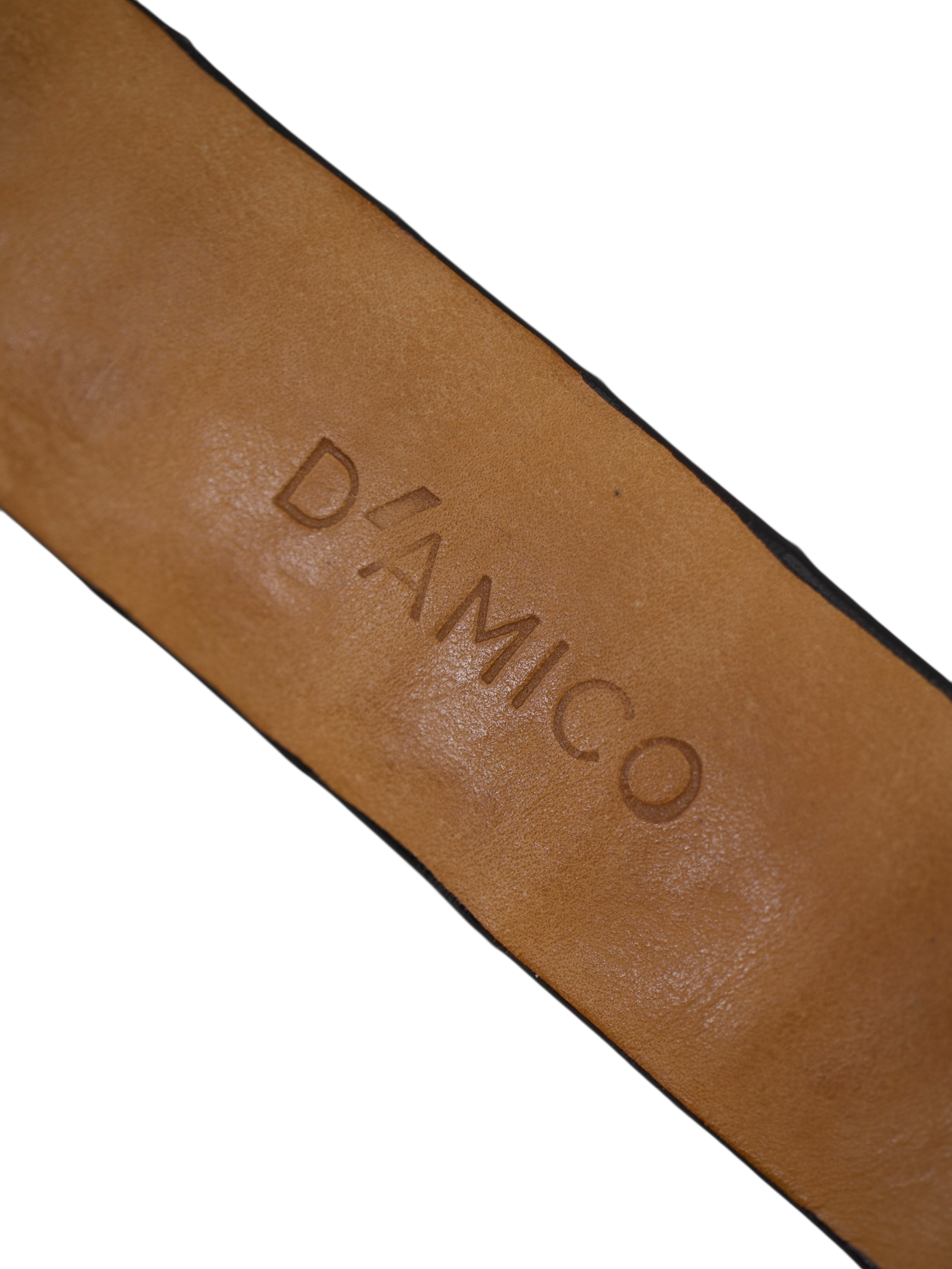 D'Amico Light Brown Genuine Crocodile Leather Belt