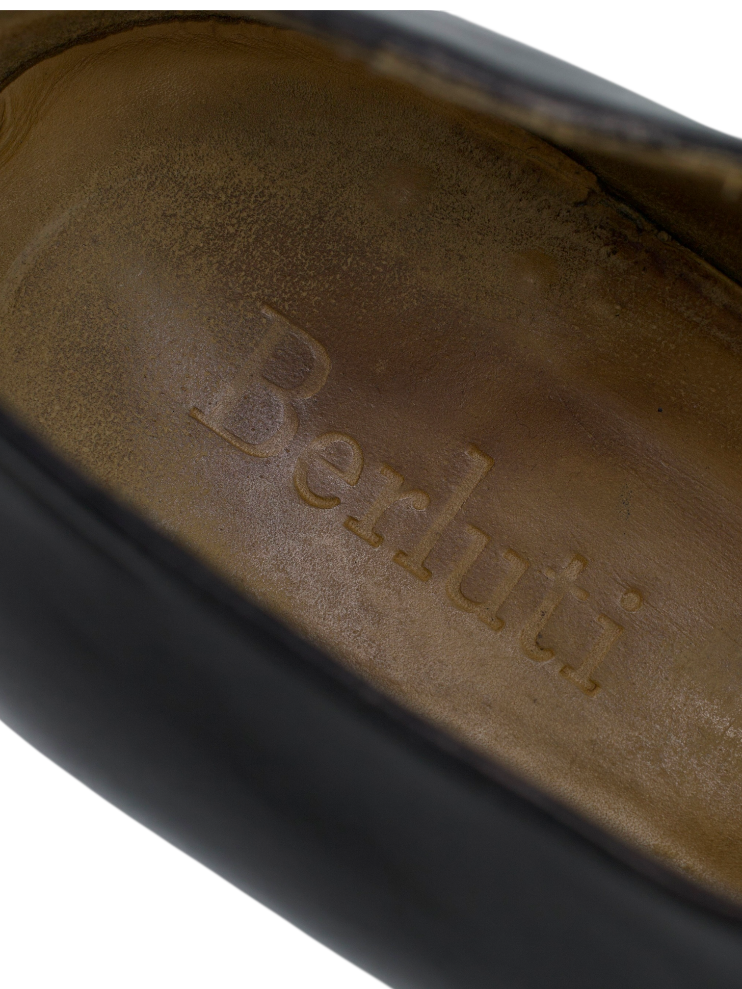 Berluti Black Vintage Wholecut Calfleather Oxford Lace-Ups