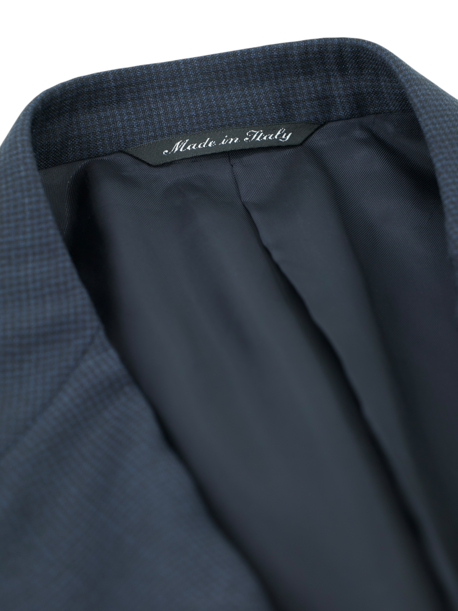 Canali Navy Extrafine-Wool Puppytooth Jacket