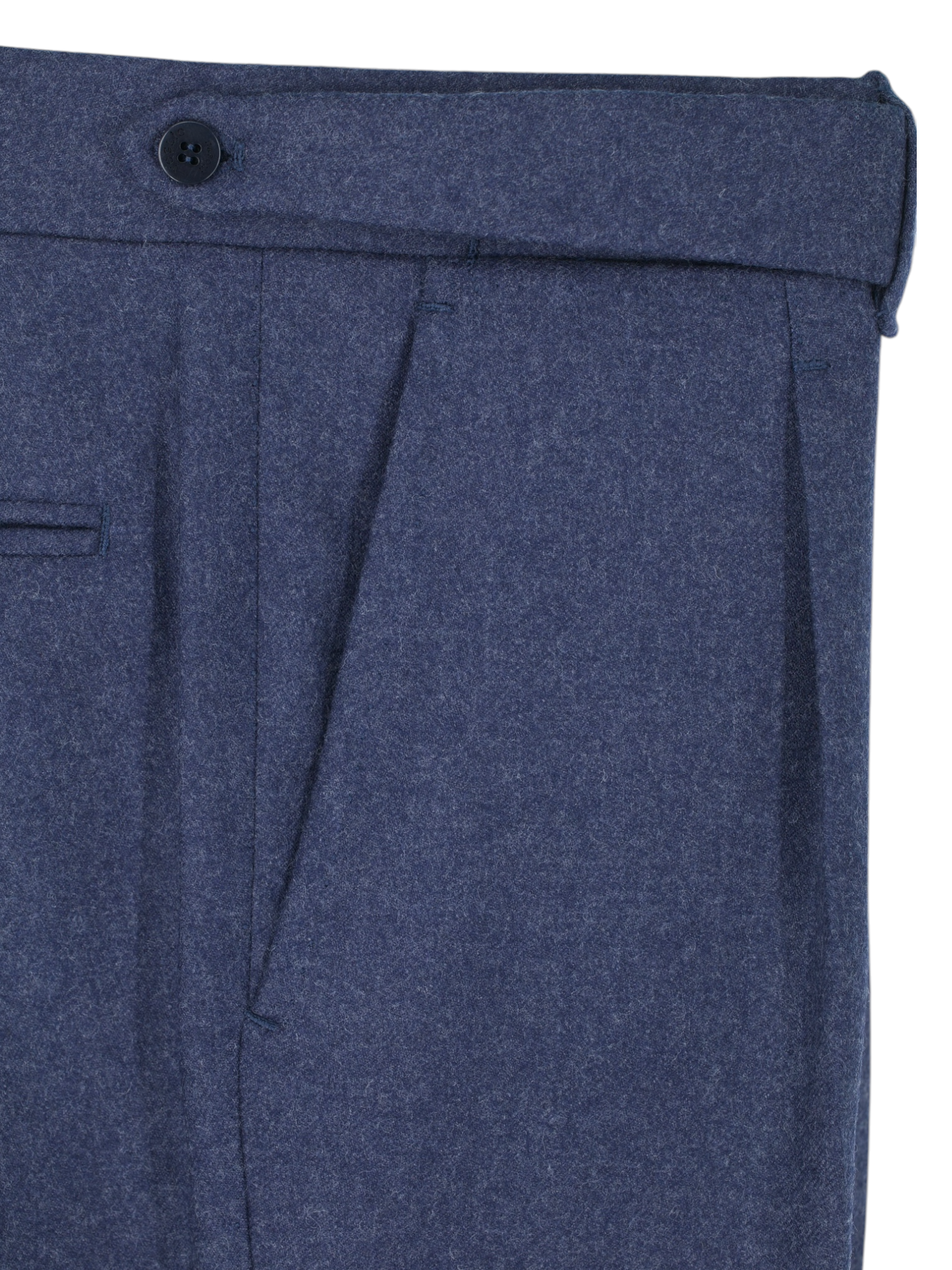Sartoria Voglio Steel Blue Wool-Flannel "Zignone" Sartorial Trousers