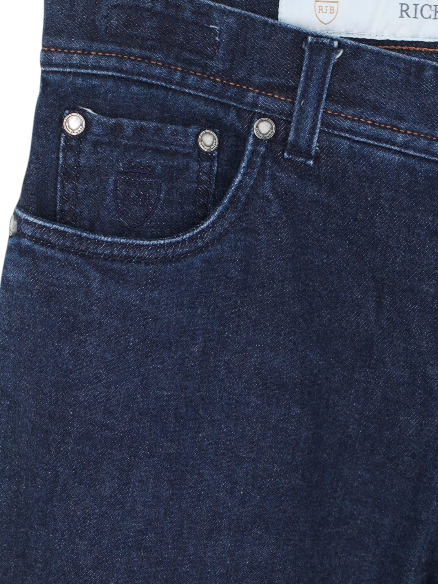 Richard J. Brown Dark Blue Cotton, Cashmere & Stretch Tokyo Jeans