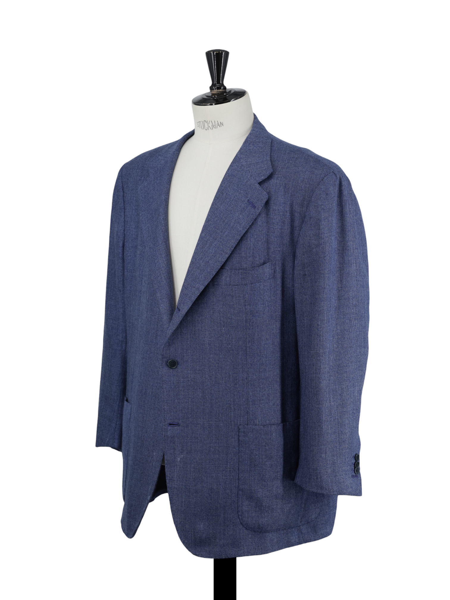 Kiton Blue Cashmere, Linen & Silk Hopsack Summer Jacket