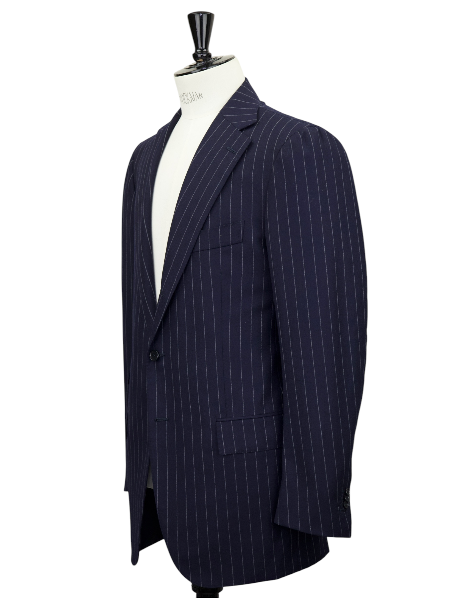 Cesare Attolini Navy Brushed Super 120’s Pinstripe Suit