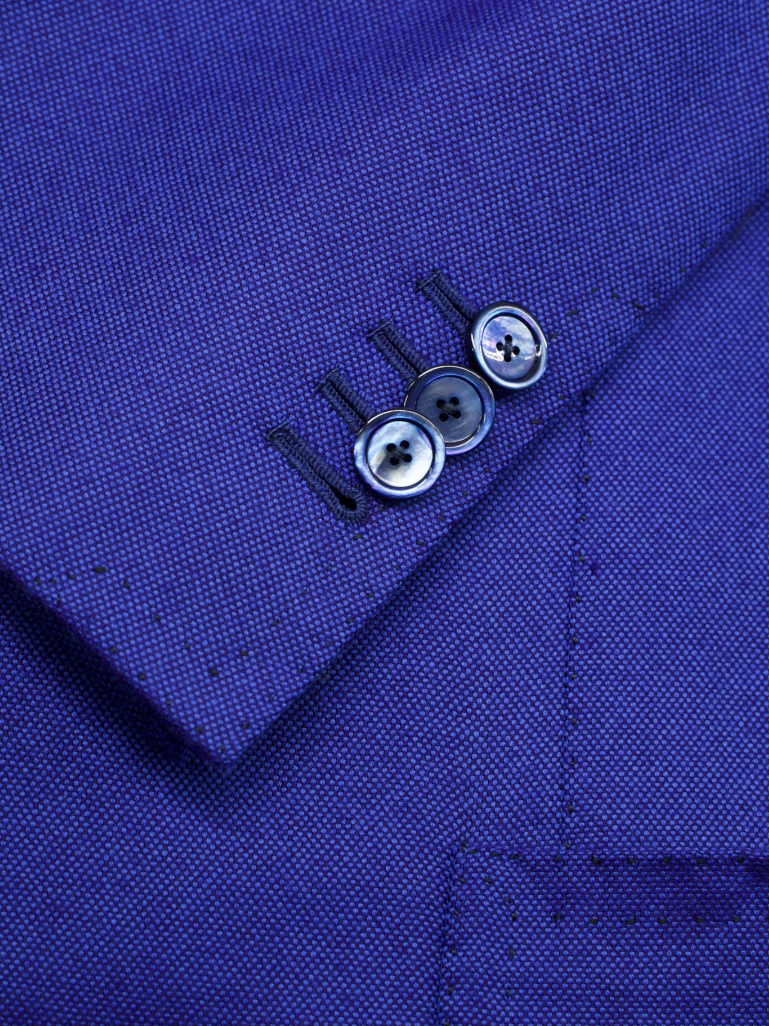 Cesare Attolini Cobalt Blue Super 140’s Pinpoint Jacket
