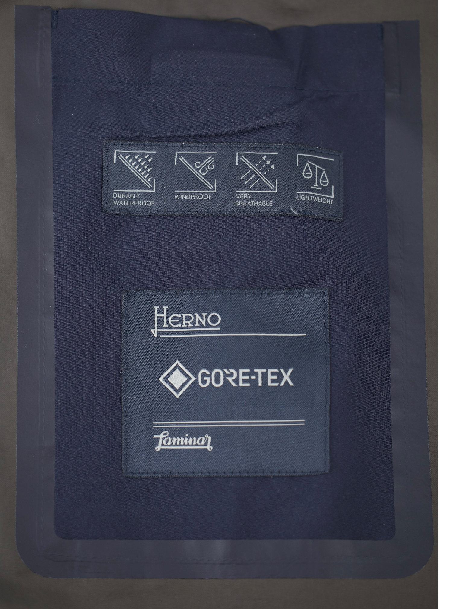 Herno Navy Laminar Gore-Tex Rainjacket