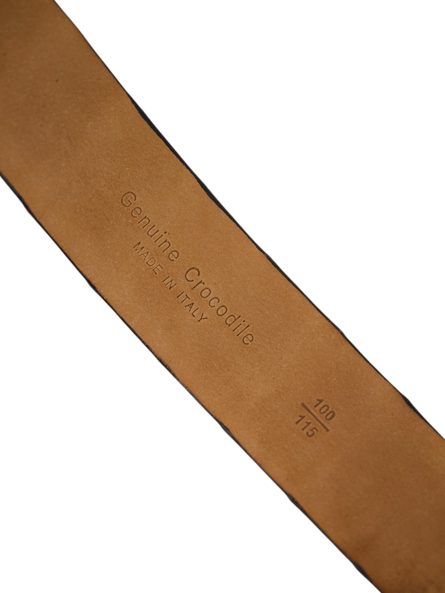 D'Amico Light Brown Genuine Crocodile Leather Belt