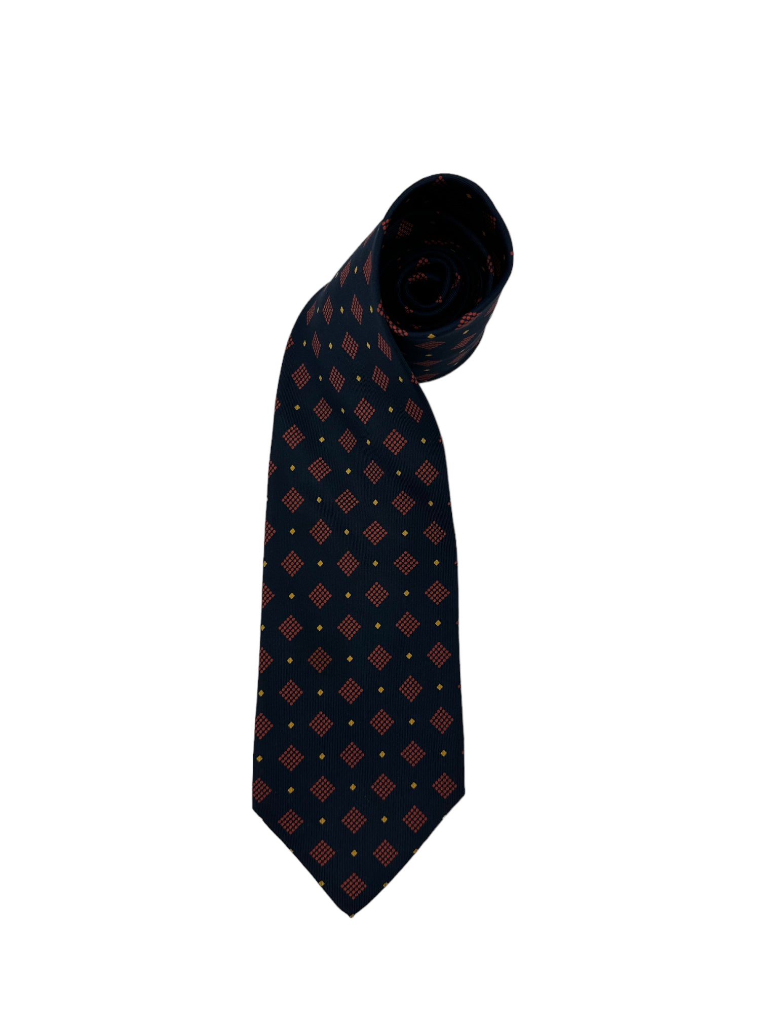 E.Marinella Red and Blue Diamond Shape Tie