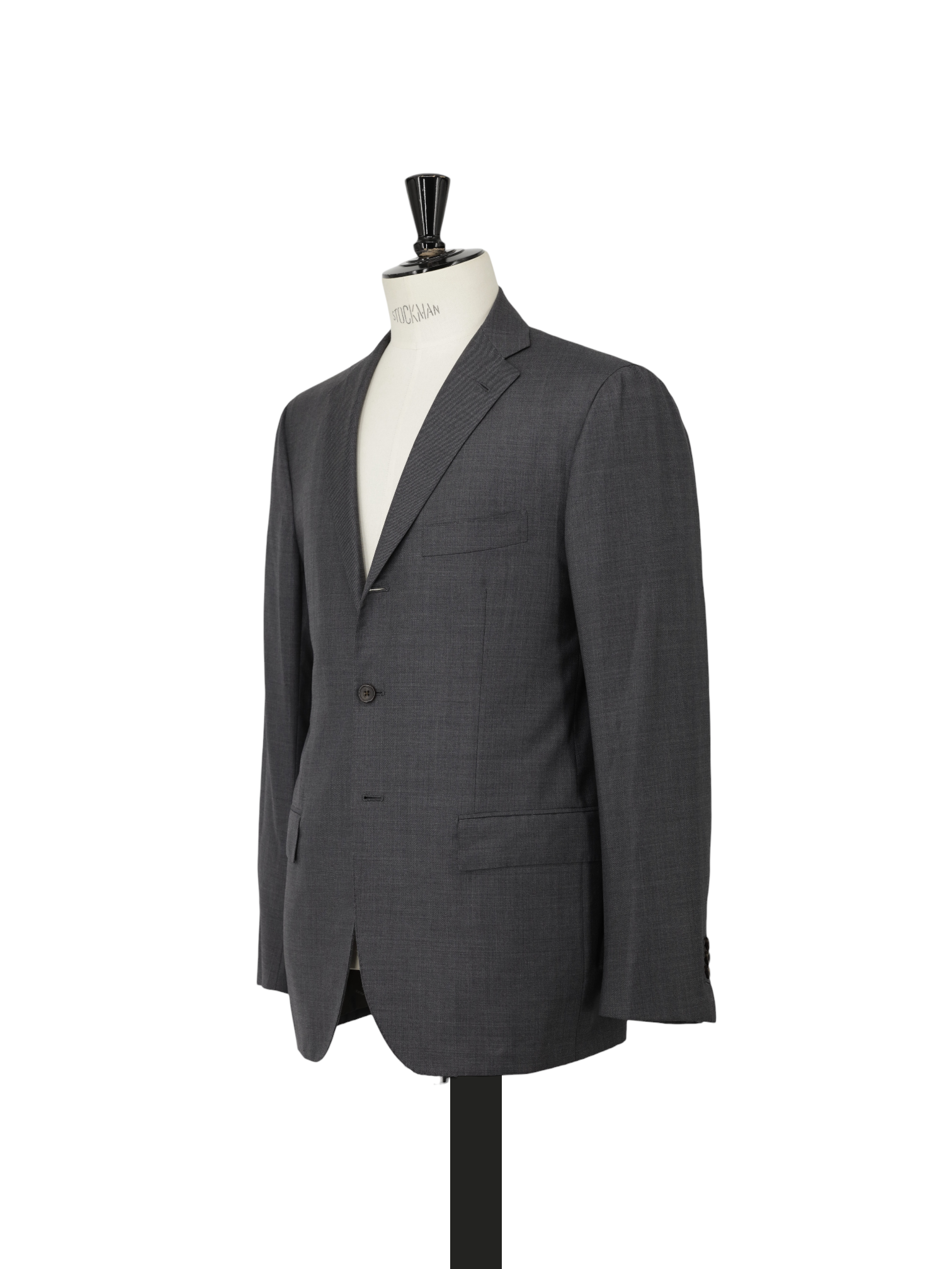 Kiton Grey Fine-Wool Sharkskin Neapolitan Suit