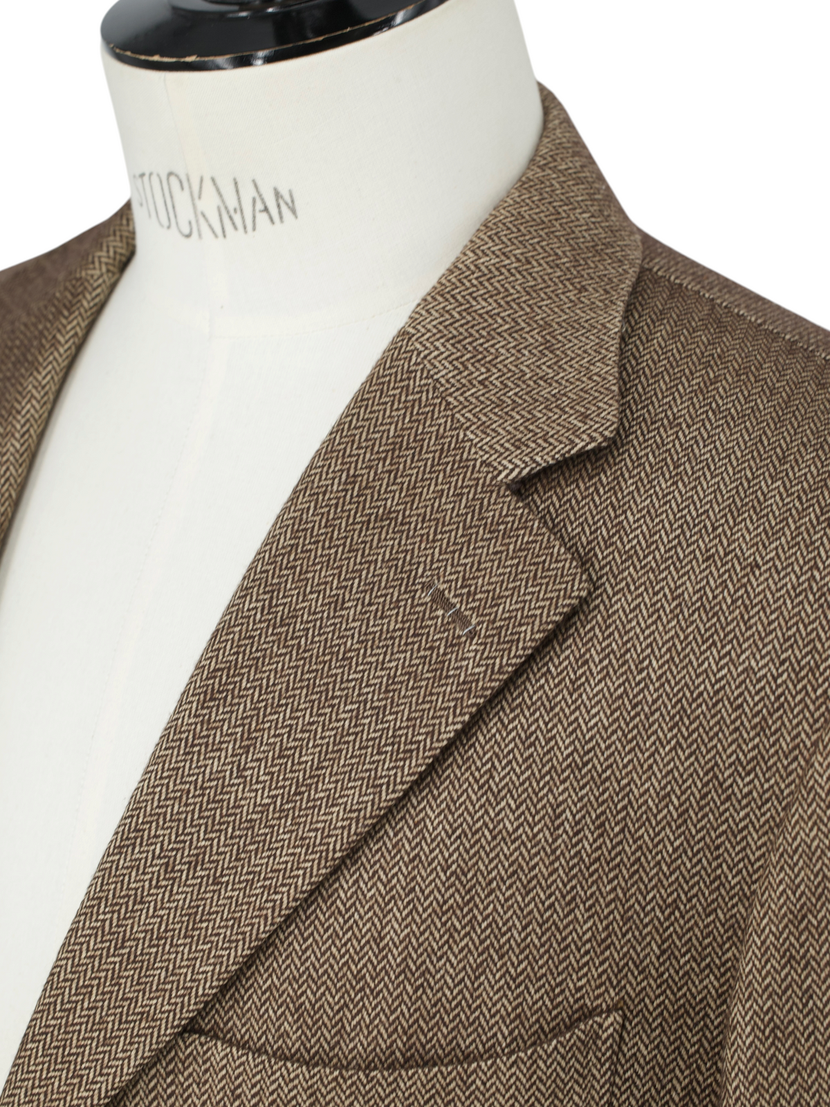 Ermenegildo Zegna Couture Brown Silk & Cashmere Herringbone Jacket